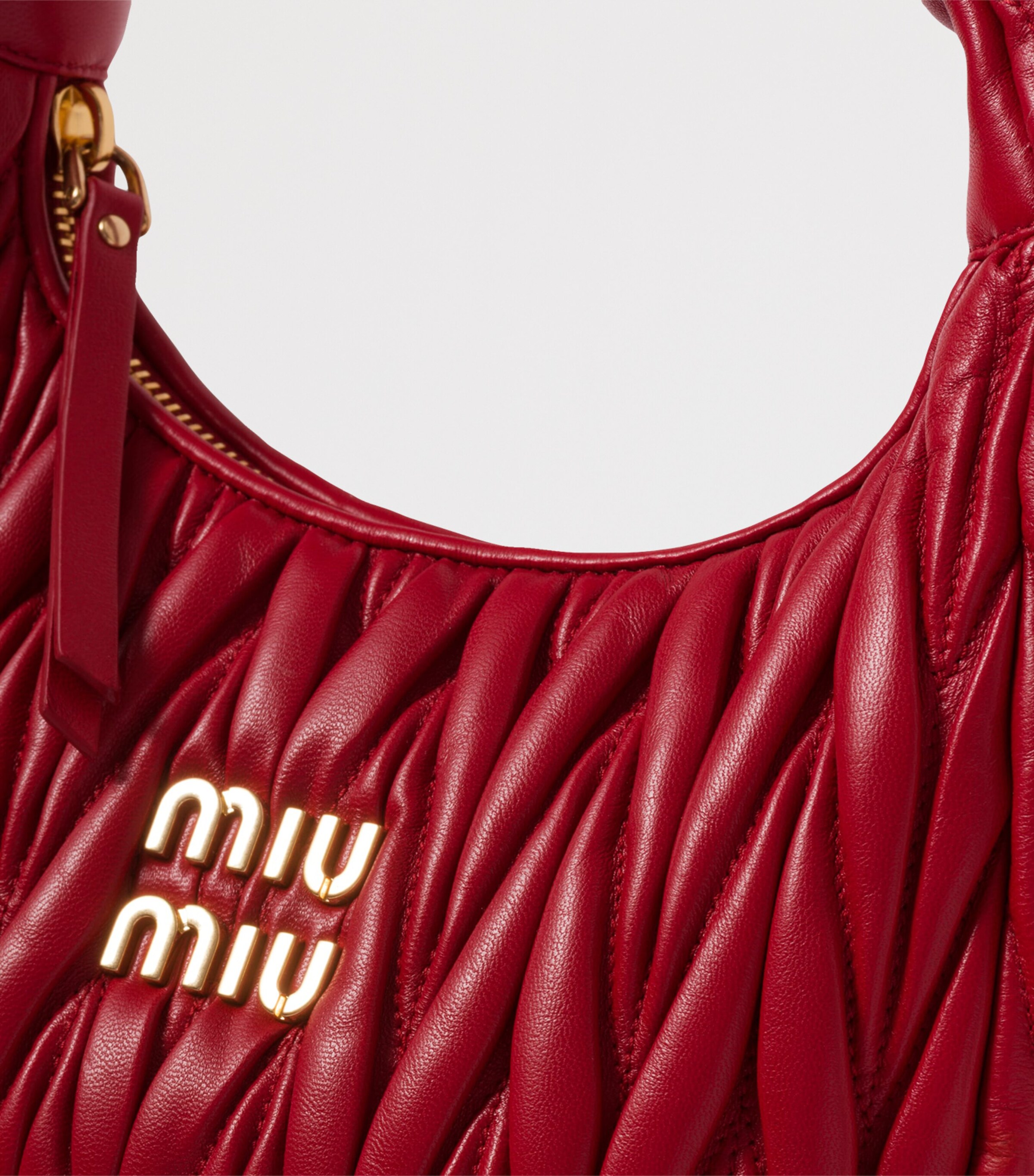 Miu Miu Matelassé Leather Wander Top-Handle Bag Red Image 7
