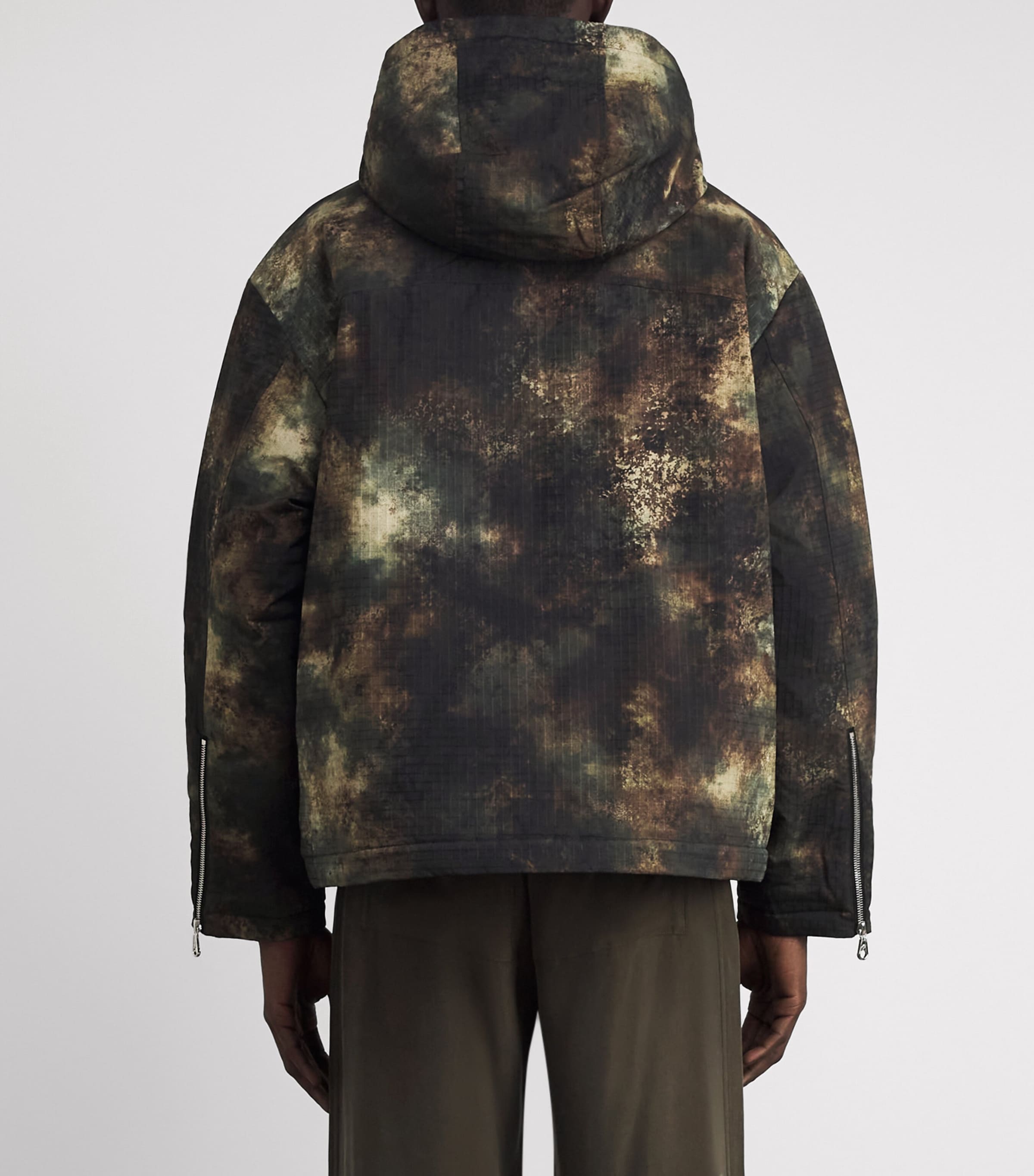 Canvas Camo Print Cropped Parka Jacket DIGICAMO Image 4