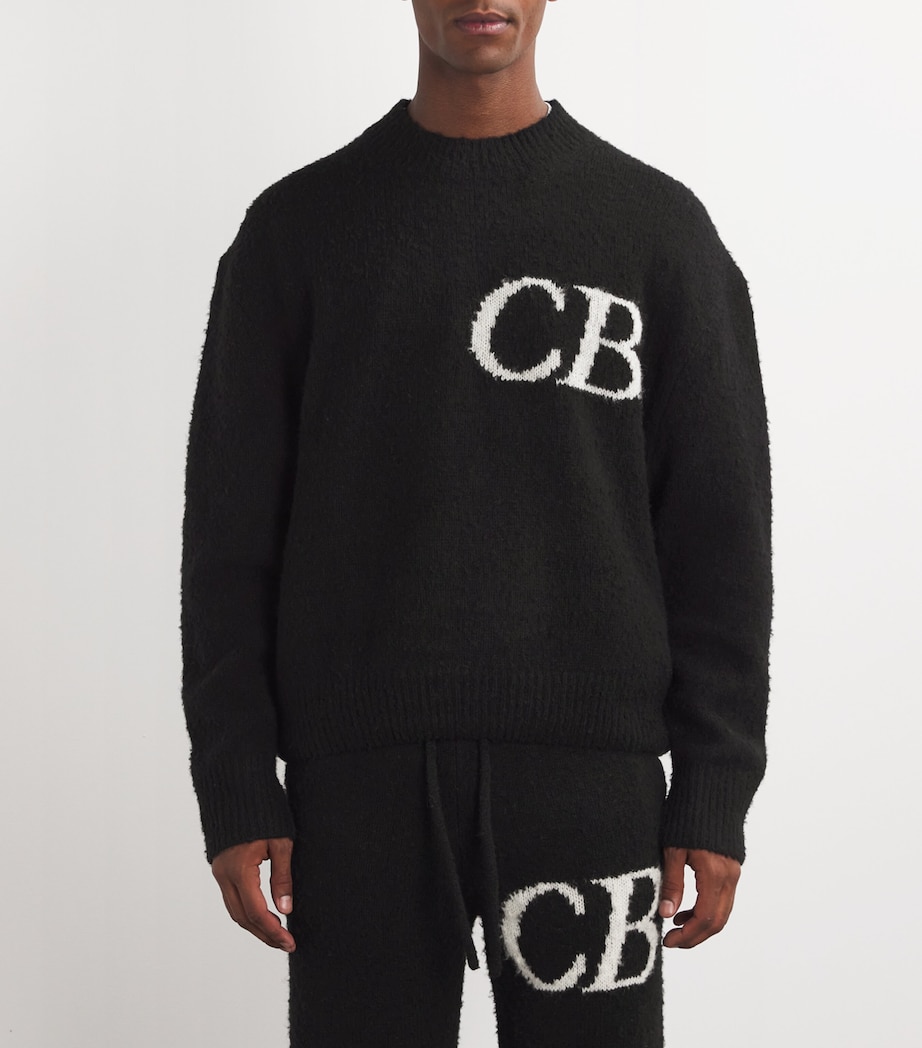 Wool-Blend Logo Sweater BLACK 000 Image 3