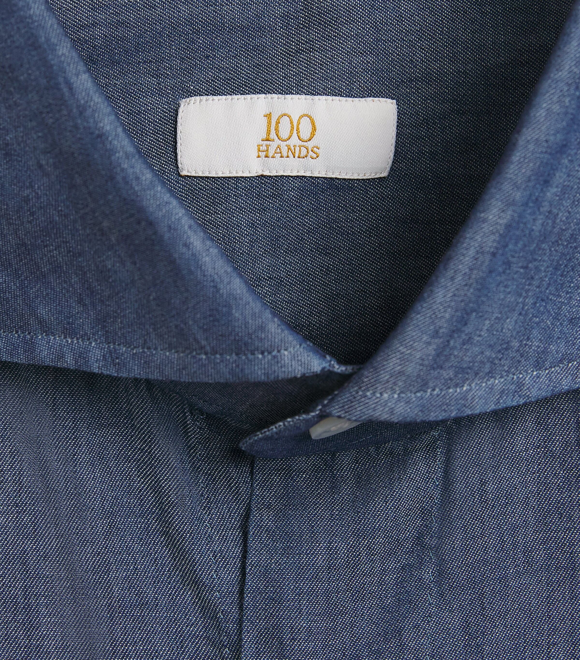 100HANDS Mens Carlo Riva Denim Shirt Denim Image 6