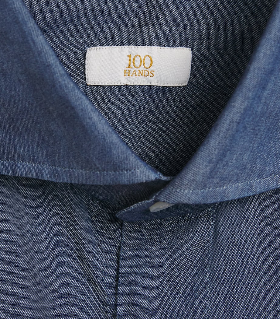 100HANDS Mens Carlo Riva Denim Shirt Denim Image 6