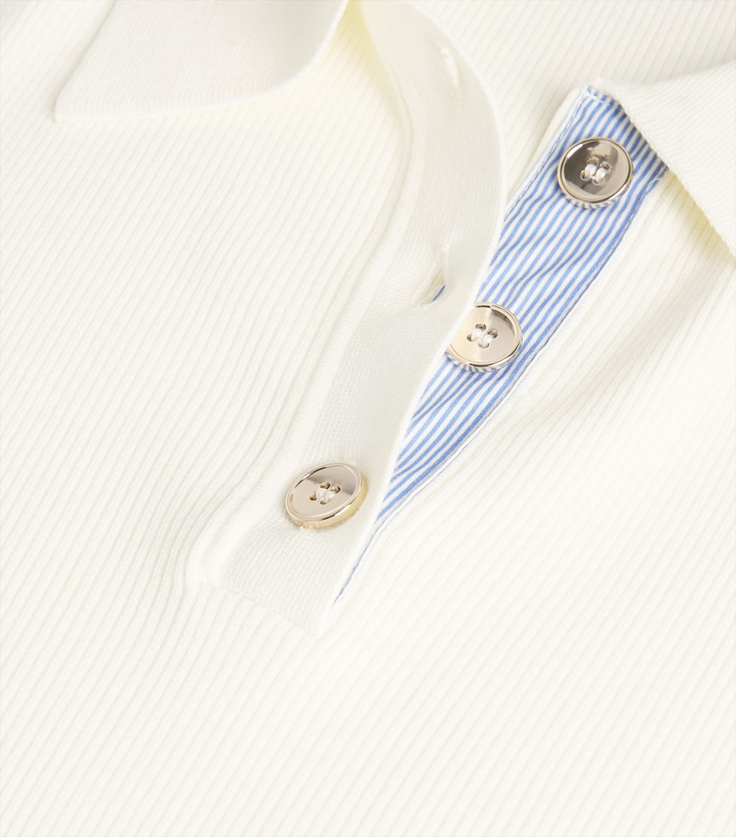 Knitted Polo Shirt ECRU Image 5