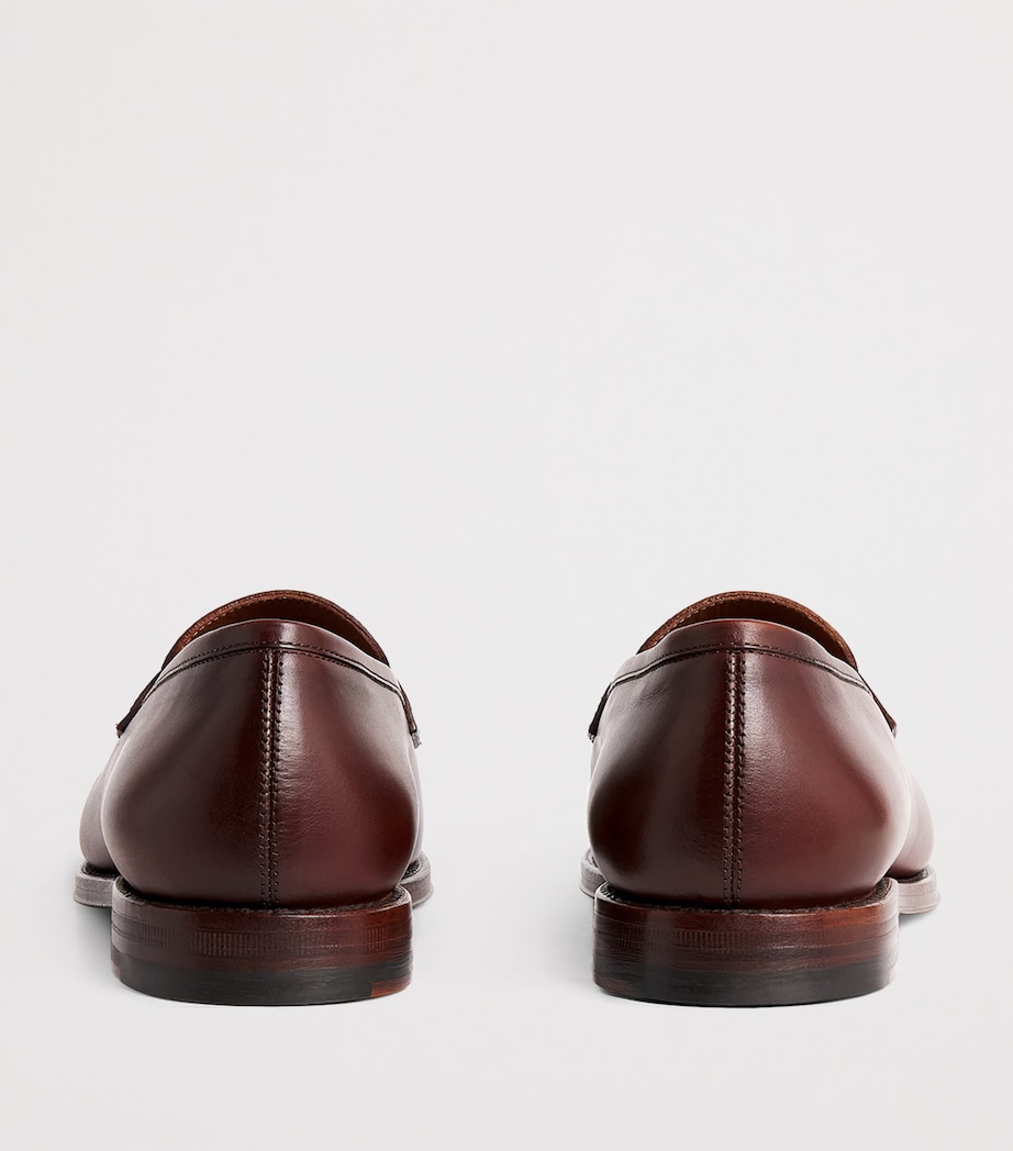 Leather Maestra Penny Loafers DARK BROWN Image 4