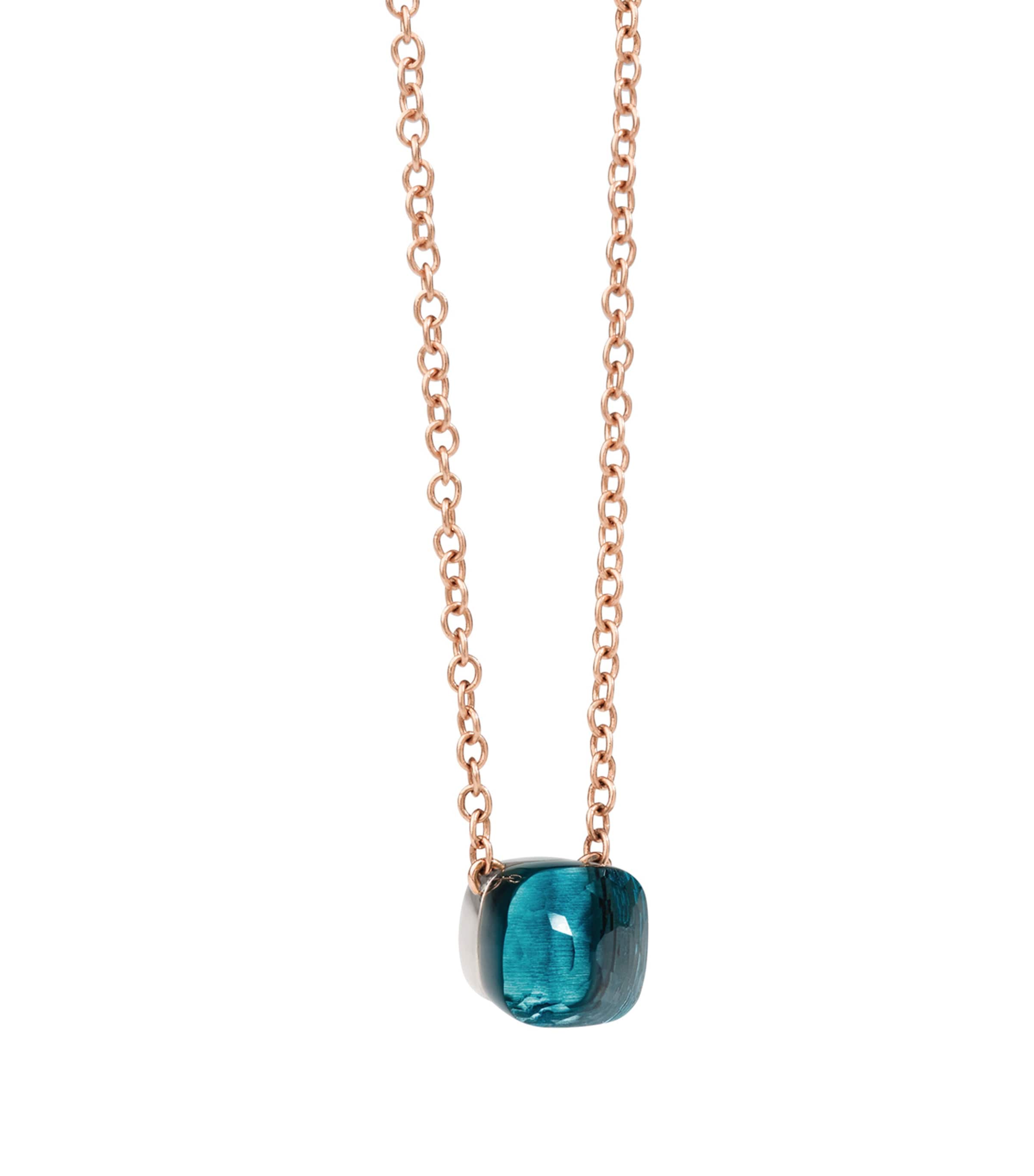 Pomellato Mixed Gold and Topaz Nudo Necklace | Fine Jewellery | Fine Necklaces | Pendants | Designers | Pomellato