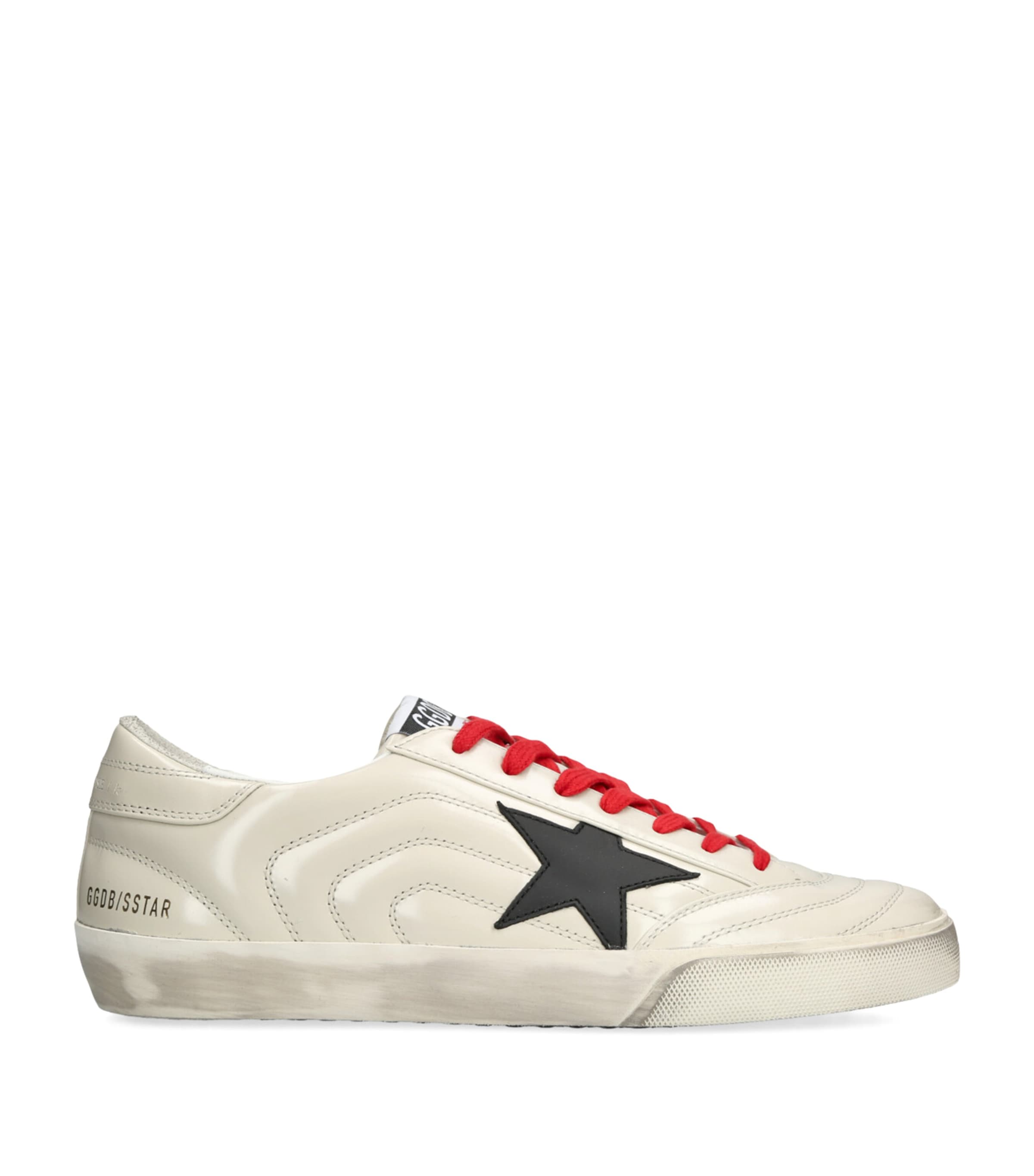 Golden Goose Patent Leather Super-Star Sneakers Blk/beige Image 1