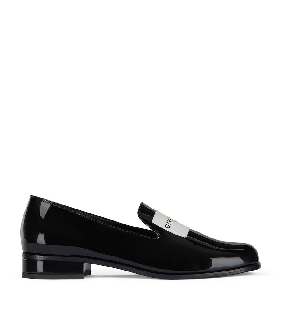 Calf Leather Tuxedo Label Loafers BLACK Image 1