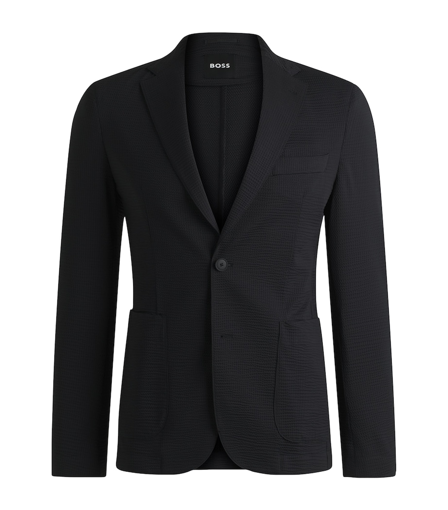 Seersucker Slim Blazer 001 Image 1