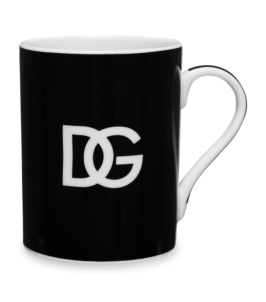 Dolce&Gabbana Casa Logo Mug Nero/logo Dg B Image 1