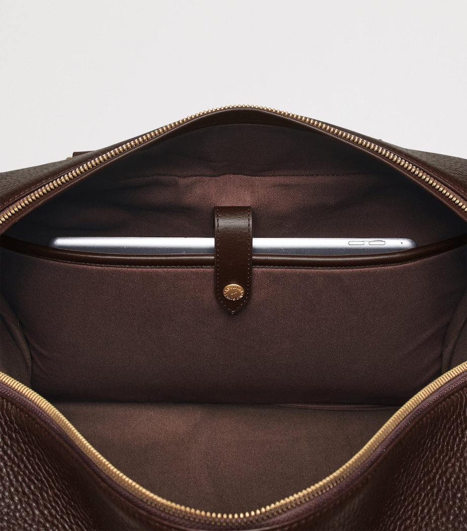 Aspinal Of London Grained Leather 36-Hour Holdall Conker Image 6