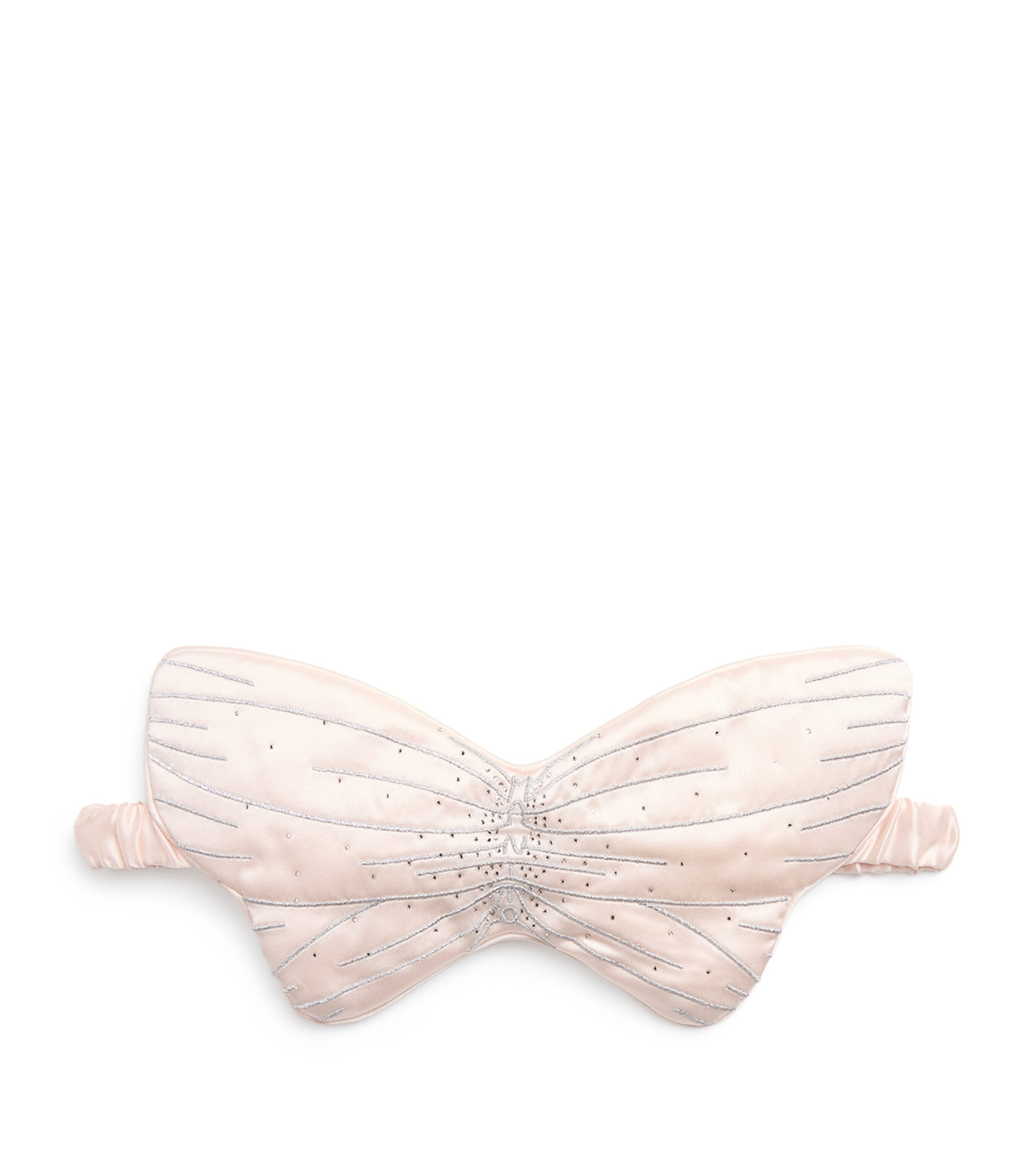 Manito Silk Butterfly Eye Mask In Pink