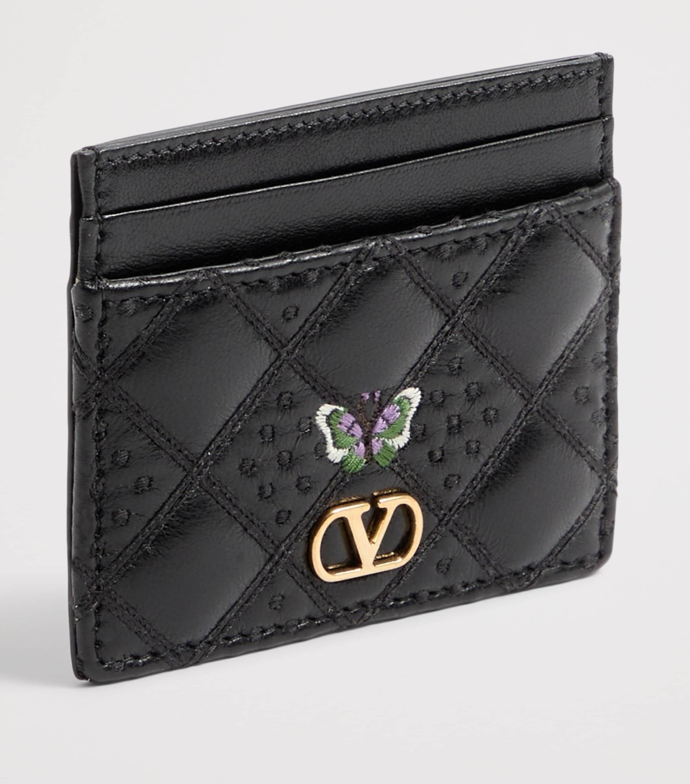 Valentino Garavani Leather Flutterby Card Holder Image 2