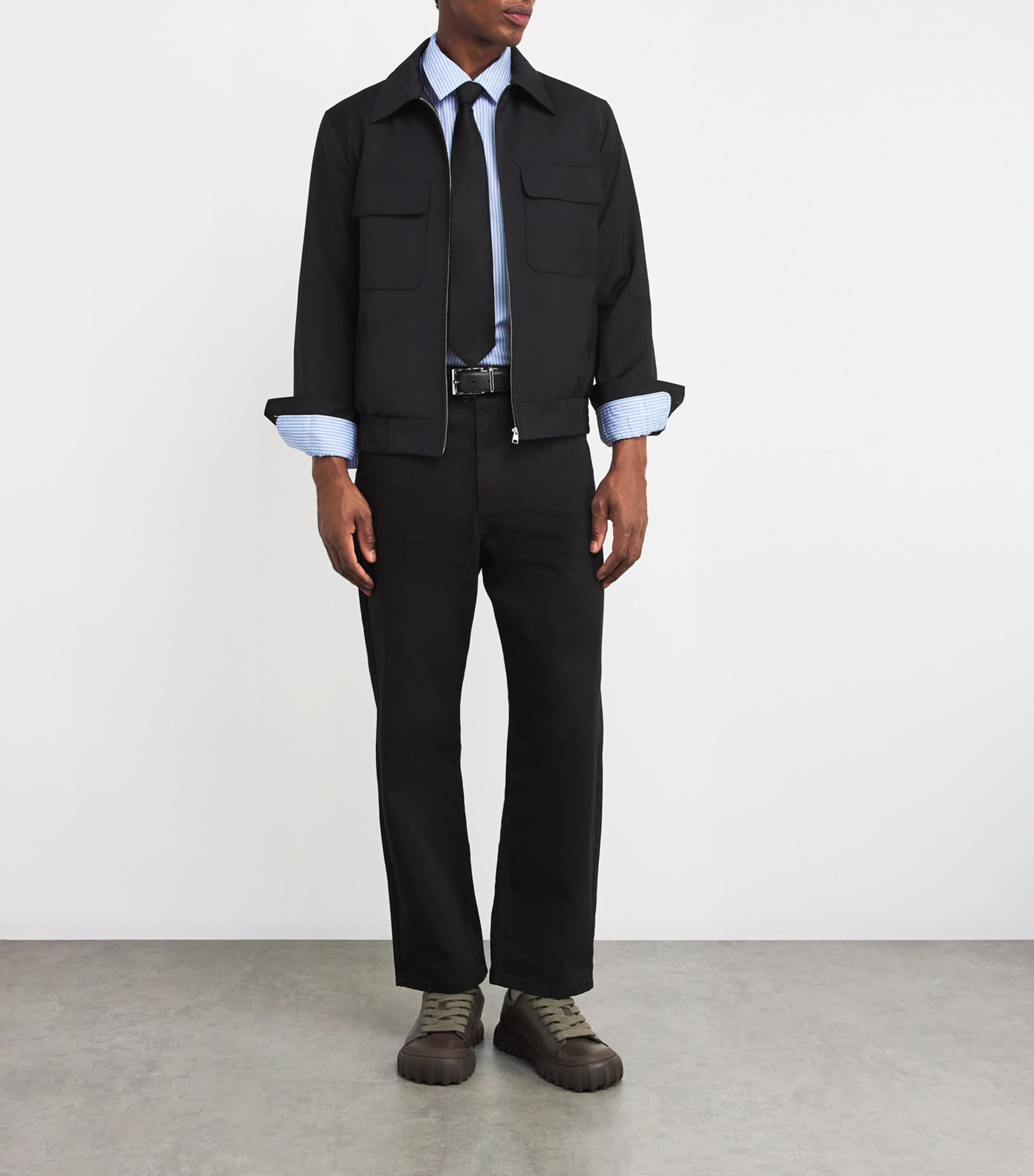 Silk Tie BLACK Image 2