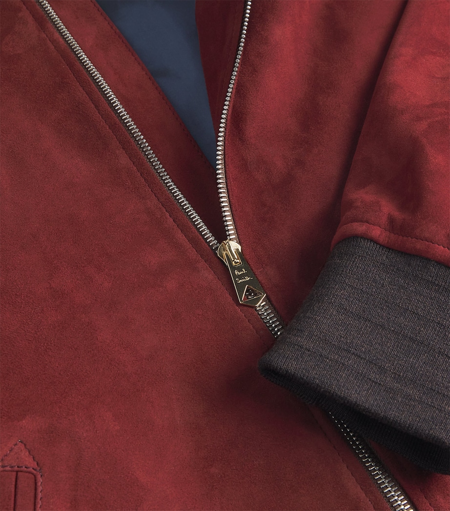 Suede Bomber Jacket 26A_BRICK_RED Image 5