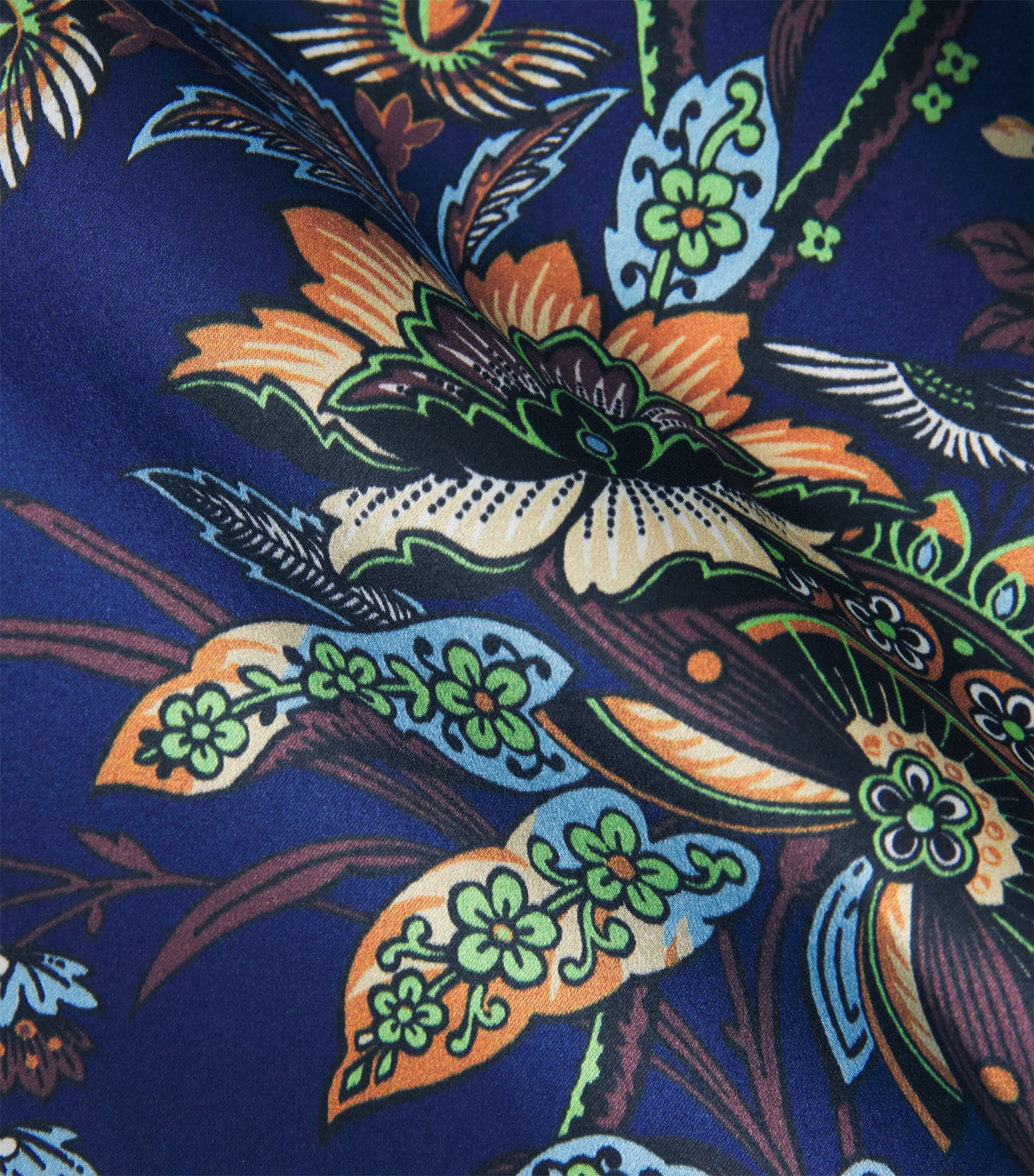 STAUD Womens Silk Charli Halterneck Maxi Dress Tpmd Tapestry Mdnght Image 6