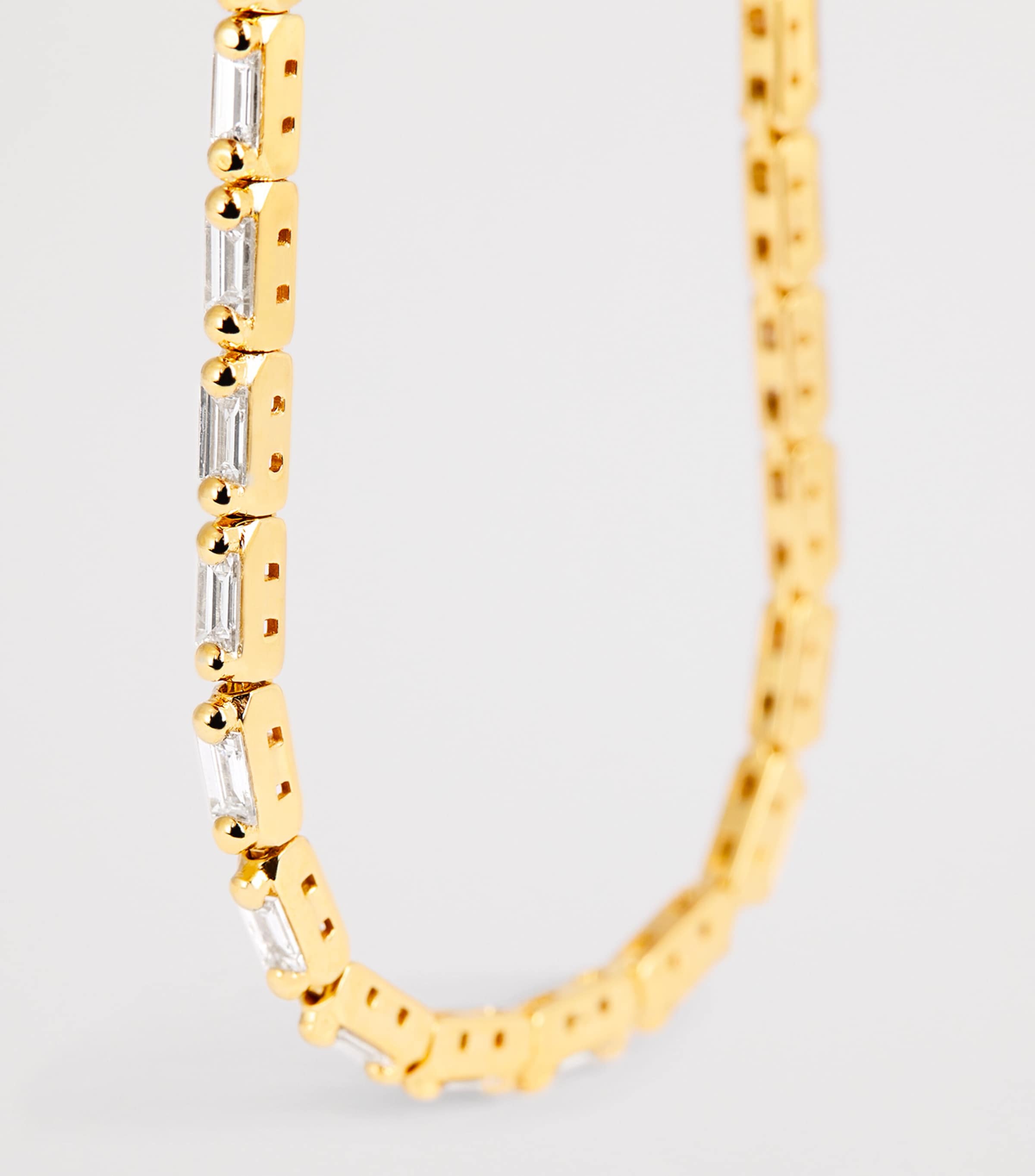 Suzanne Kalan Yellow Gold and Diamond Bold Linear Tennis Bracelet Yg/wd Image 4