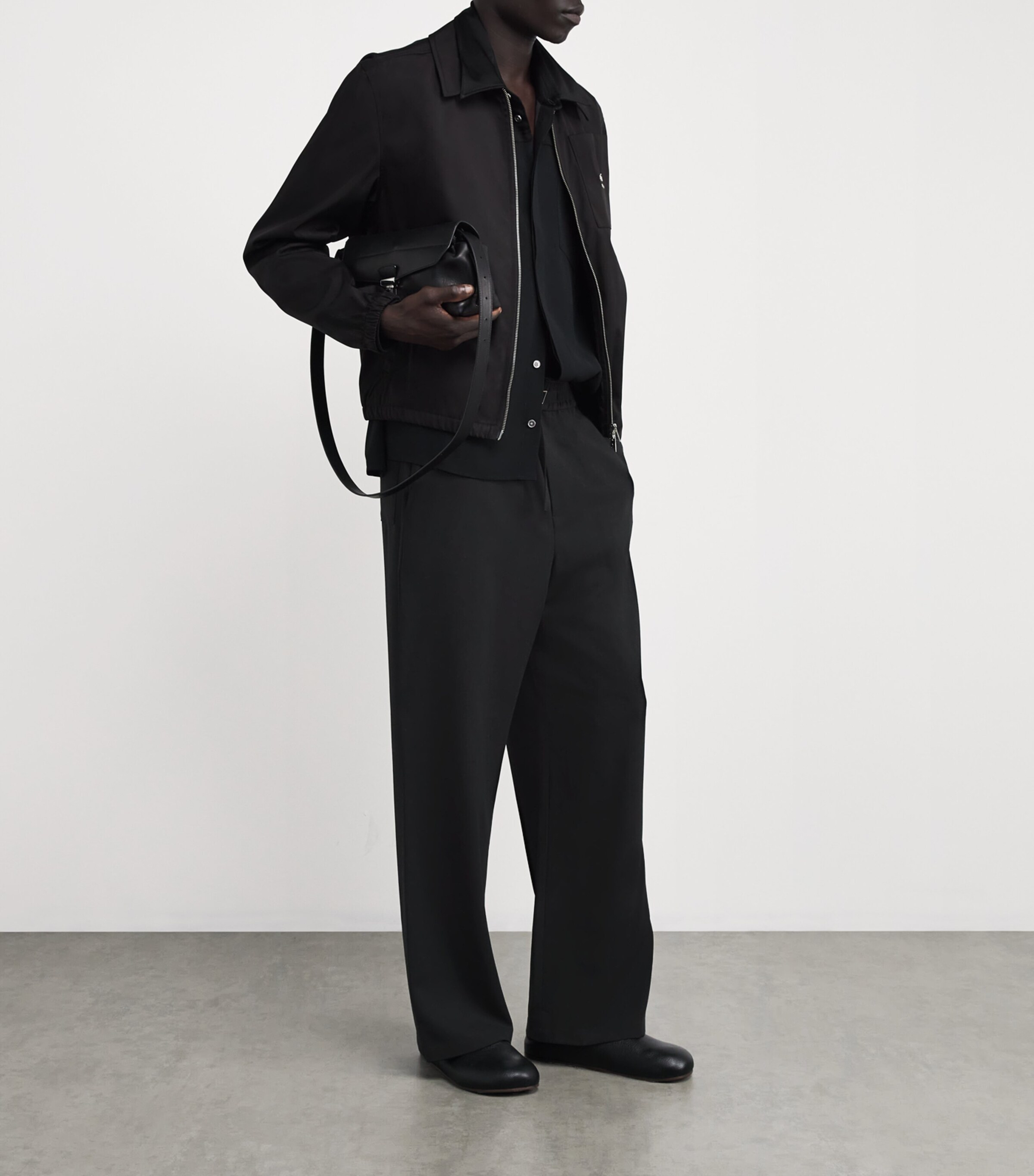 Wool Elasticated Trousers NOIR/001 Image 2