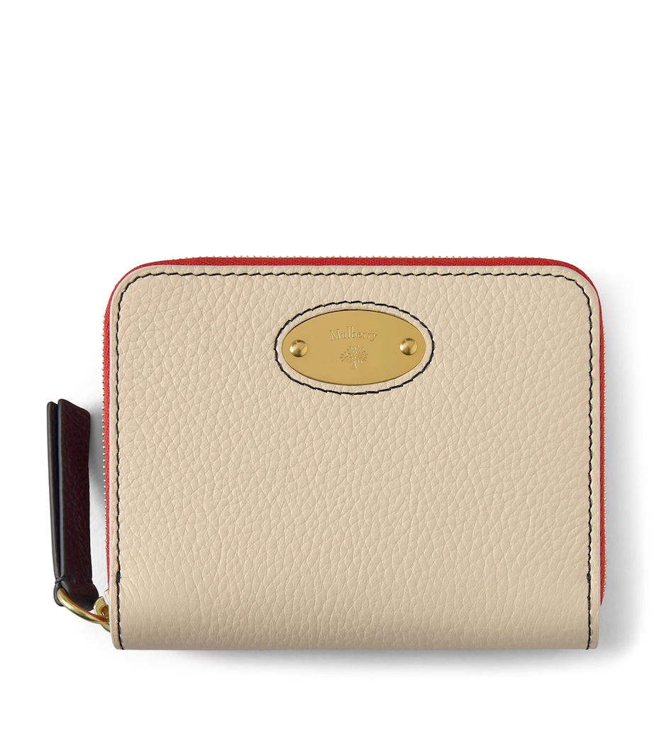 Mulberry Leather Plaque Wallet Eggshell Coral Ora Image 1