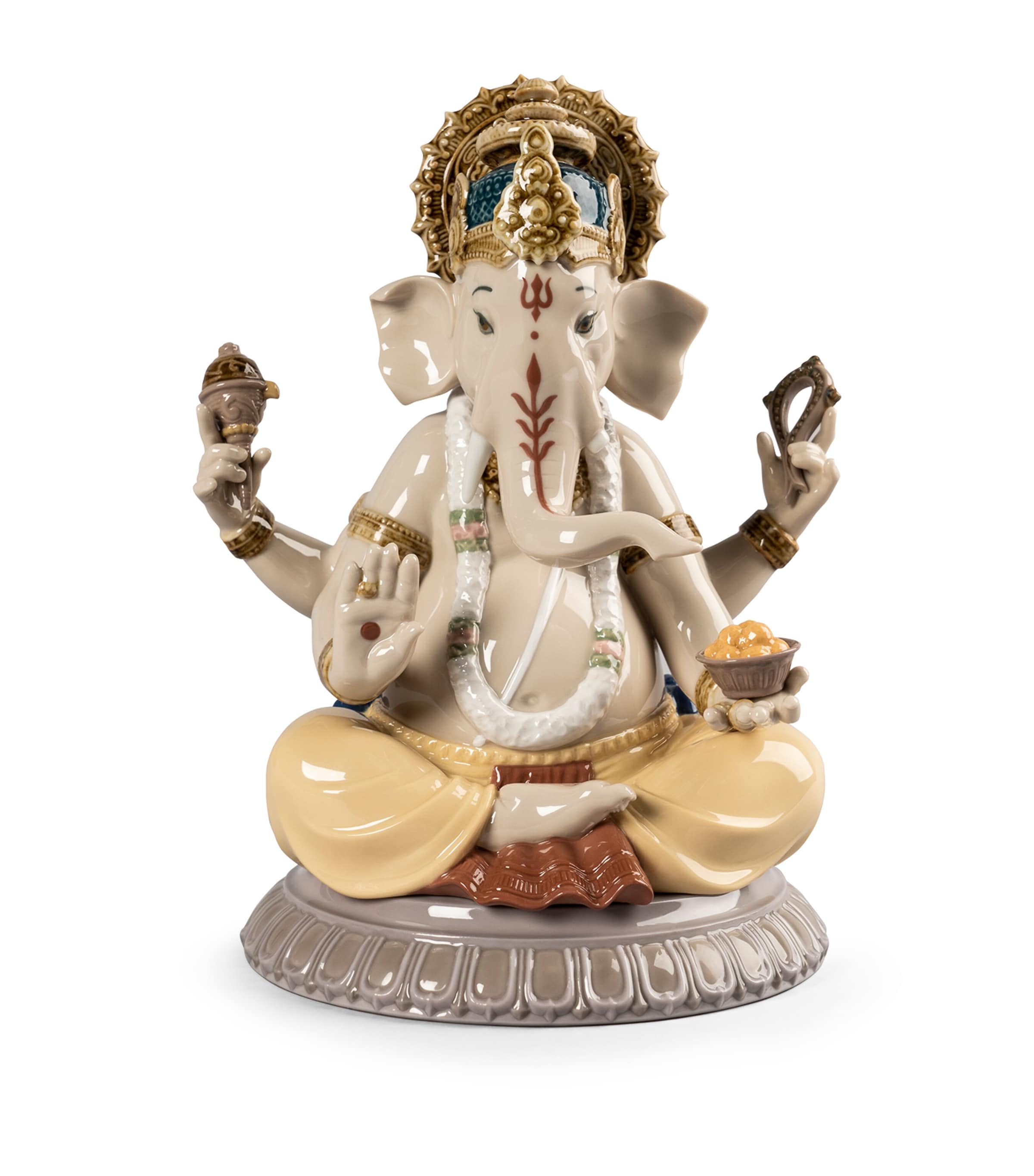 Lladró Lord Ganesha Figurine Beige Image 1