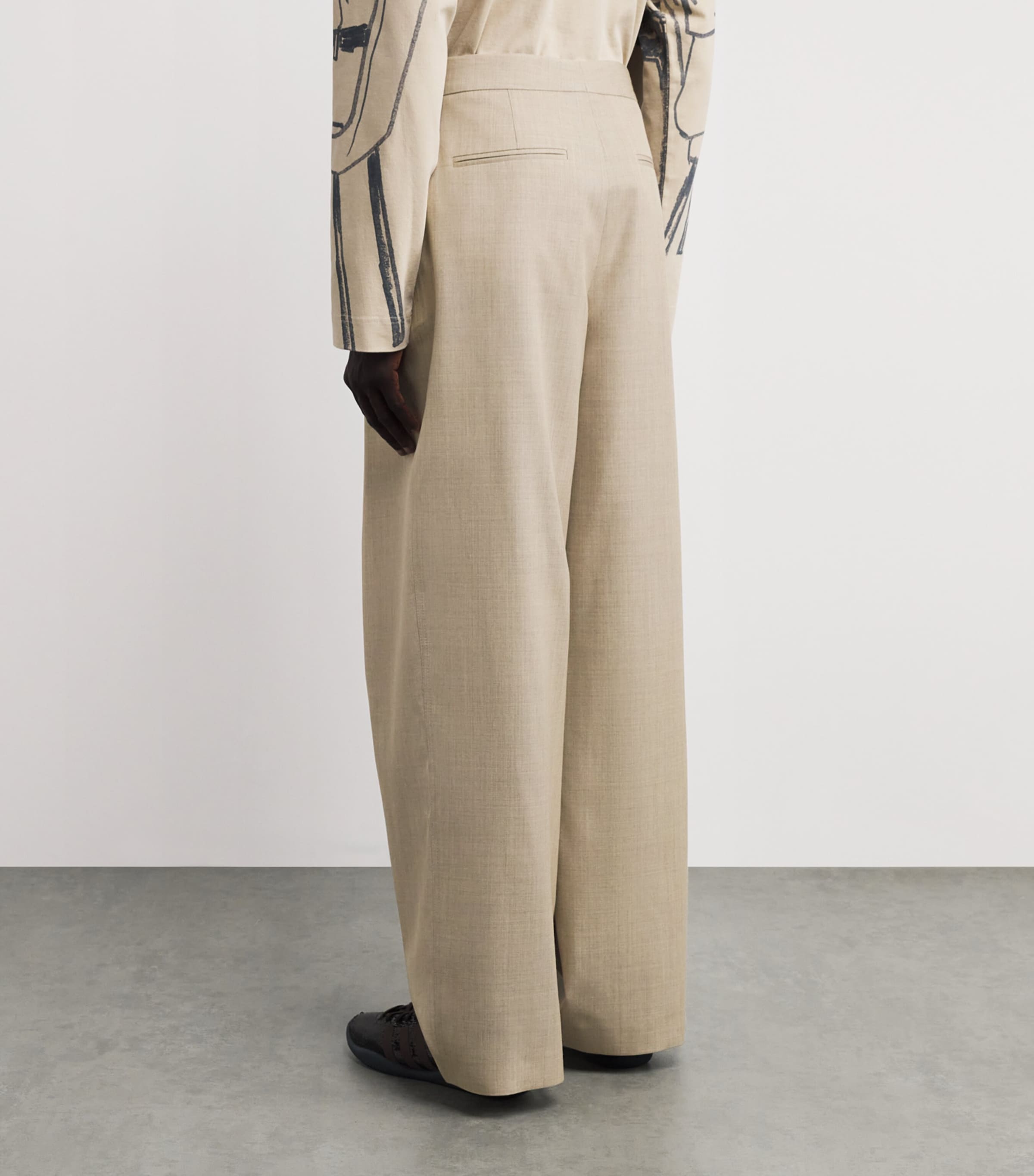 Wool Tailored Trousers CLAY MELANGE Image 4