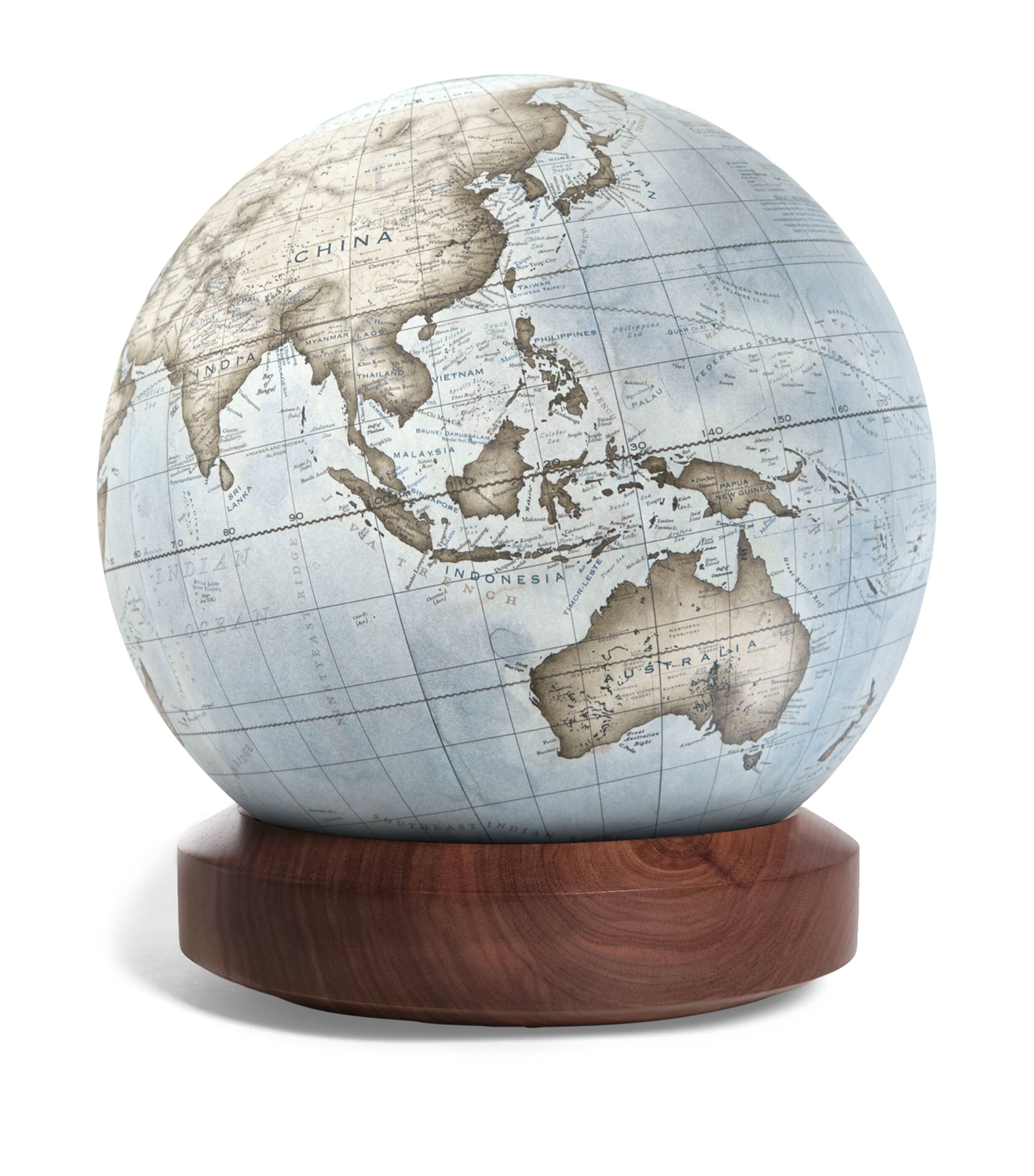 Bellerby The Walnut Albion Desk Globe In Blue