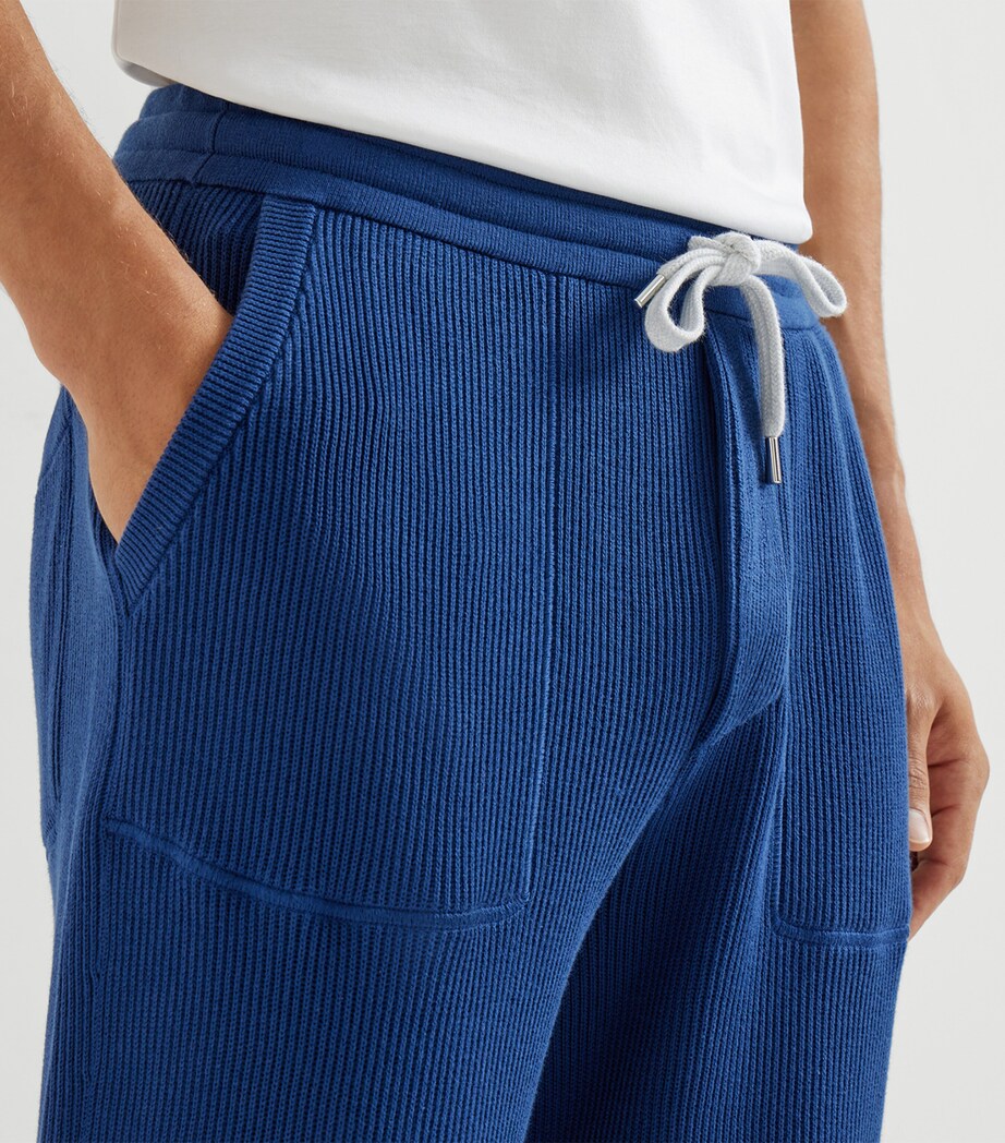 Brunello Cucinelli Mens Cotton Knitted Straight Sweatpants Image 6