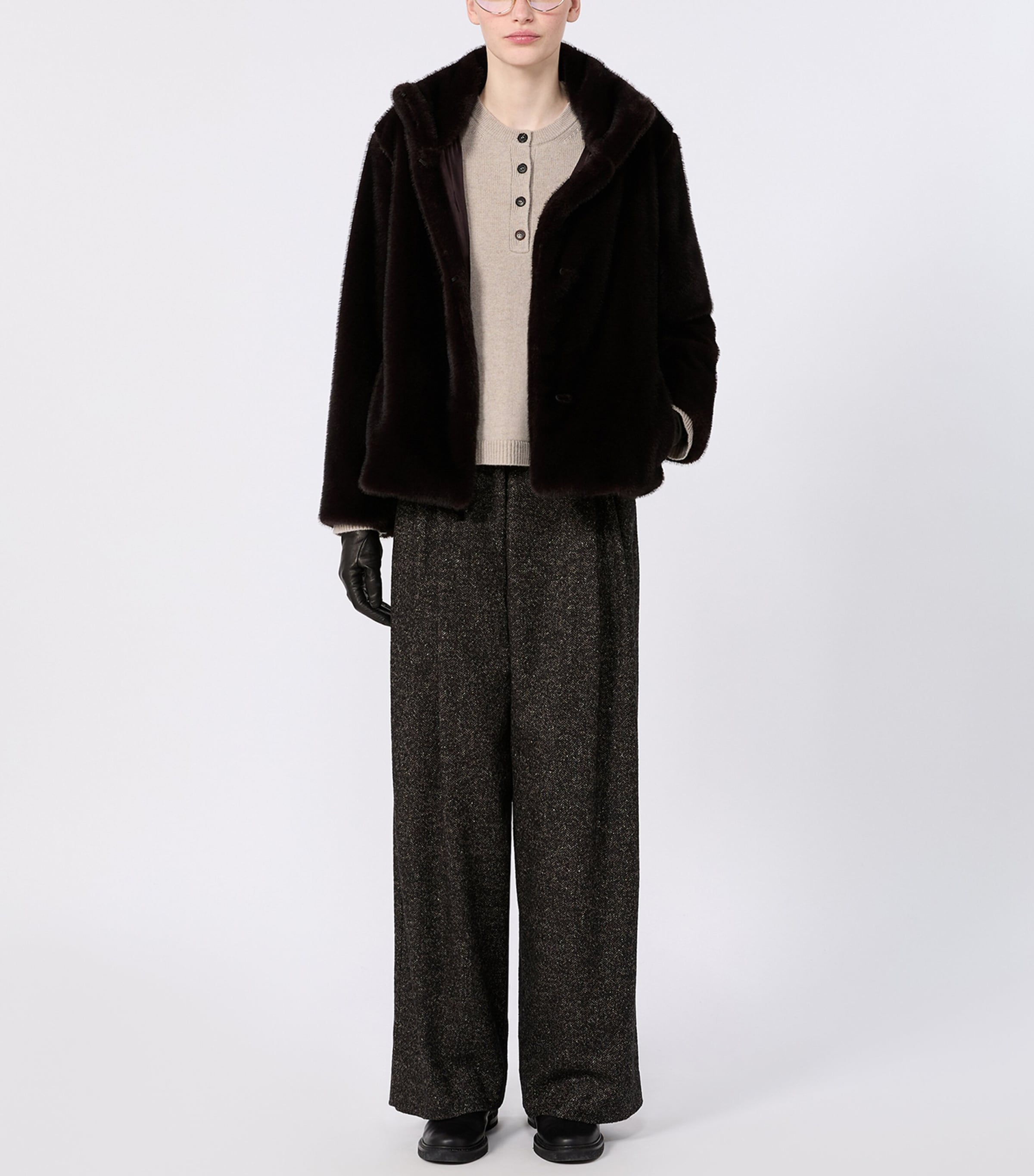 Max Mara Womens Wool-Cashmere Sweater Beige Image 2