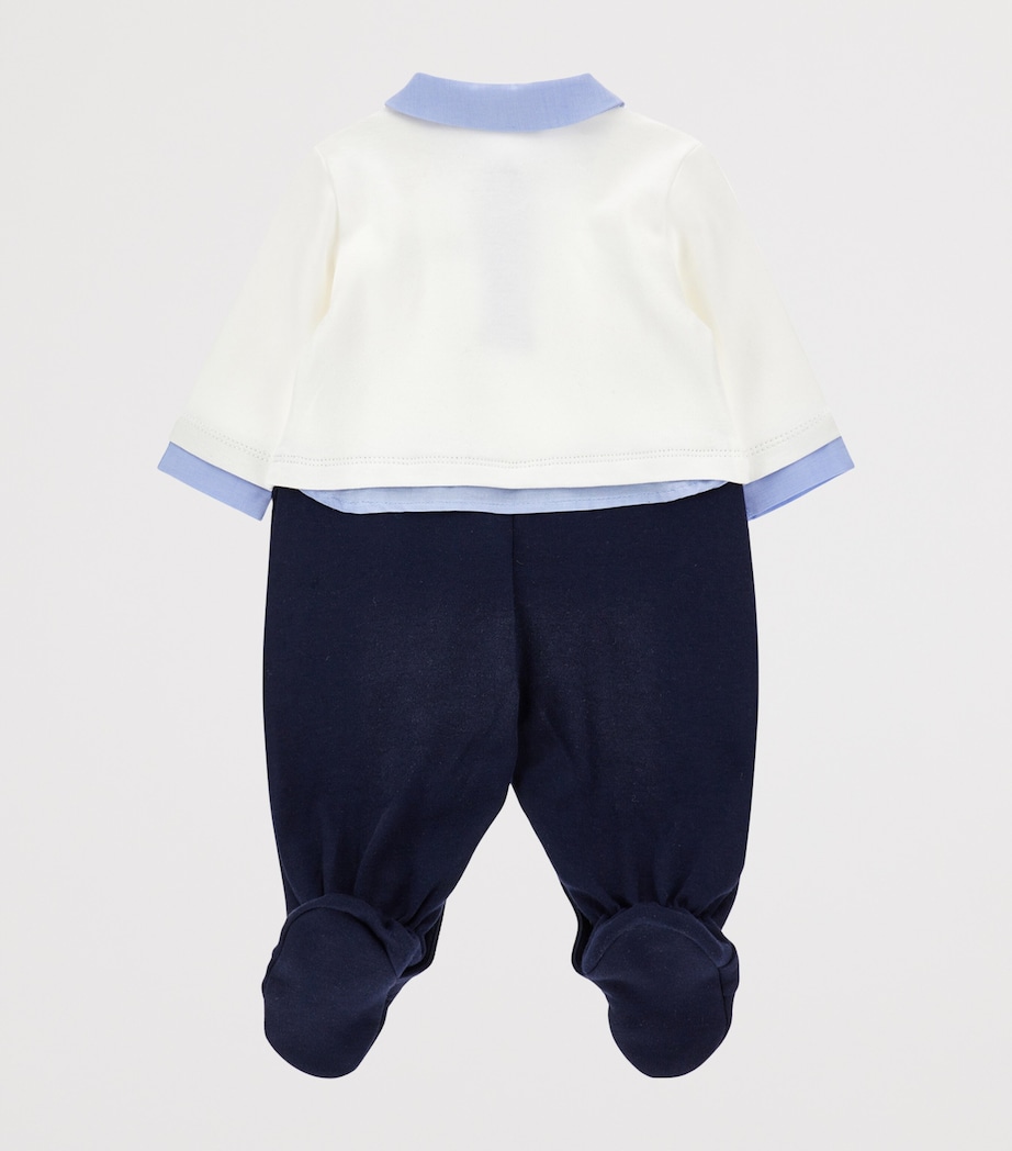 Cotton All-In-One and Bow Tie Set (1-9 Months) PANNA+BLU Image 2