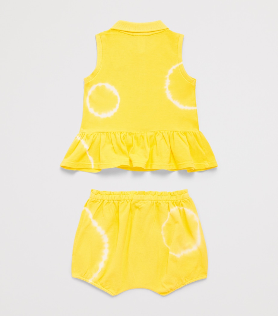 Ralph Lauren Kids Tie-Dye Dress and Bloomers Set (3-24 Months) Yellow Mu Image 2