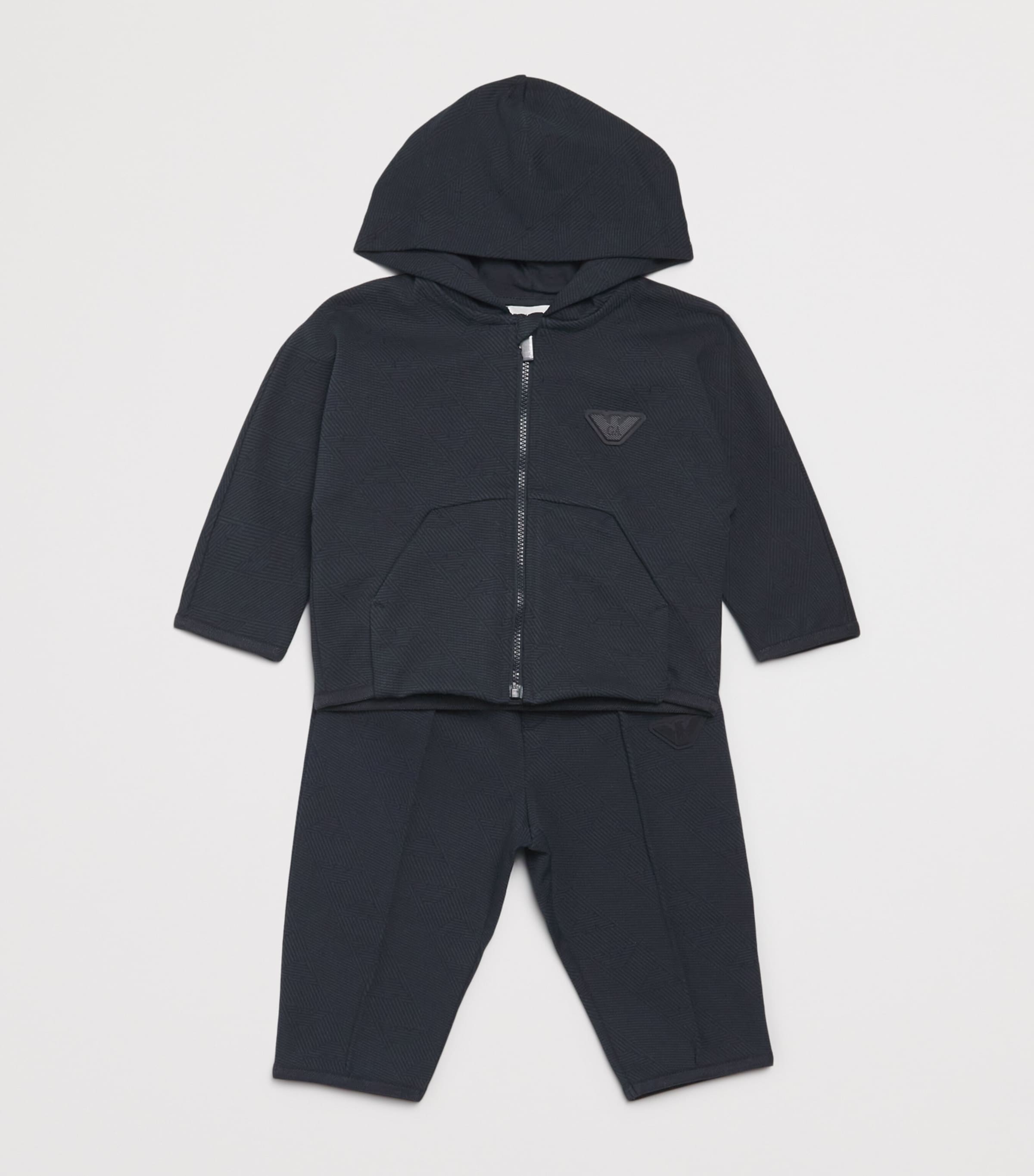 Logo Hoodie and Sweatpants Set (6-36 Months) ICONICO 0920 BLU NAV Image 3