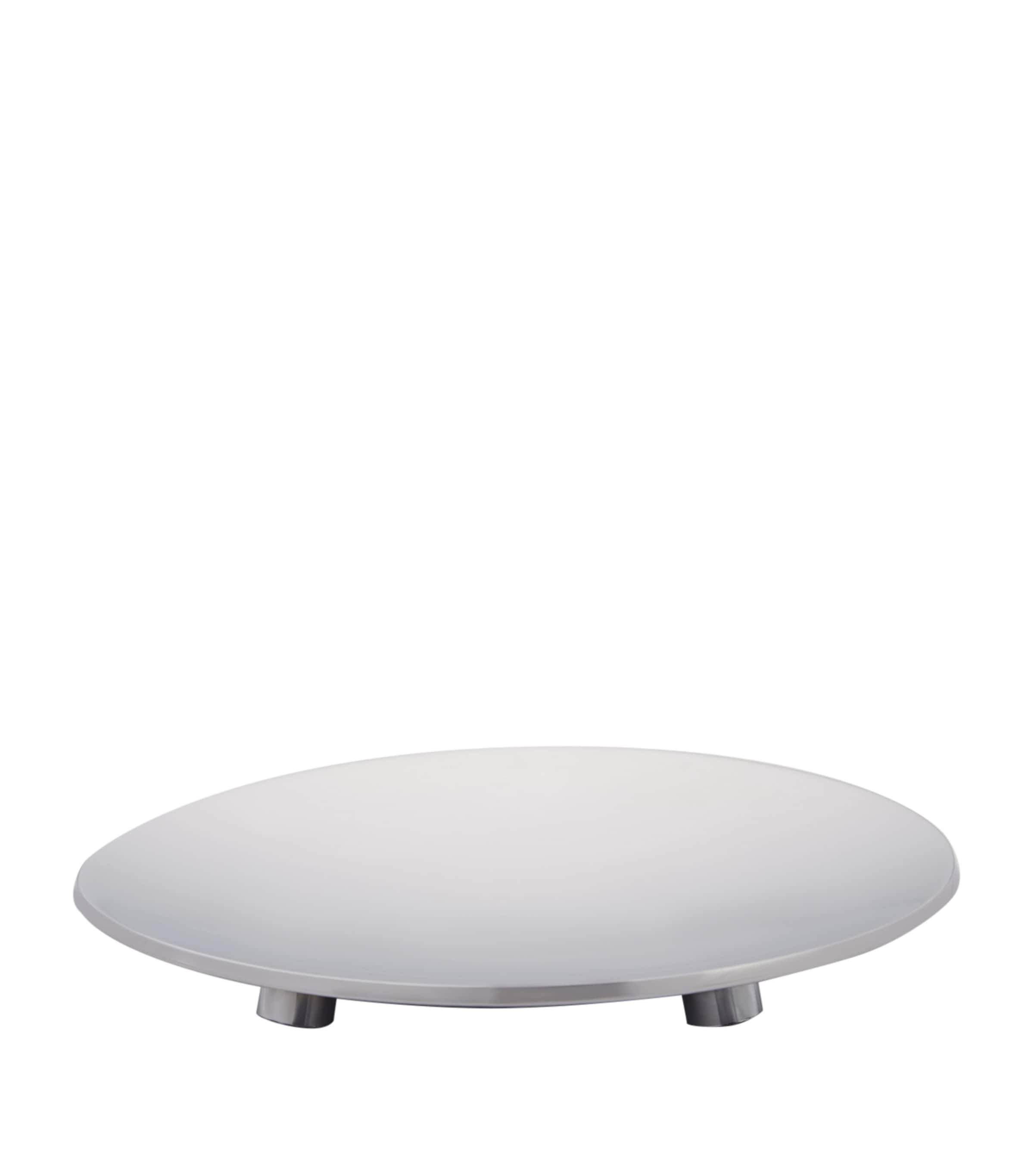 Zodiac Round Soap Dish In Silver