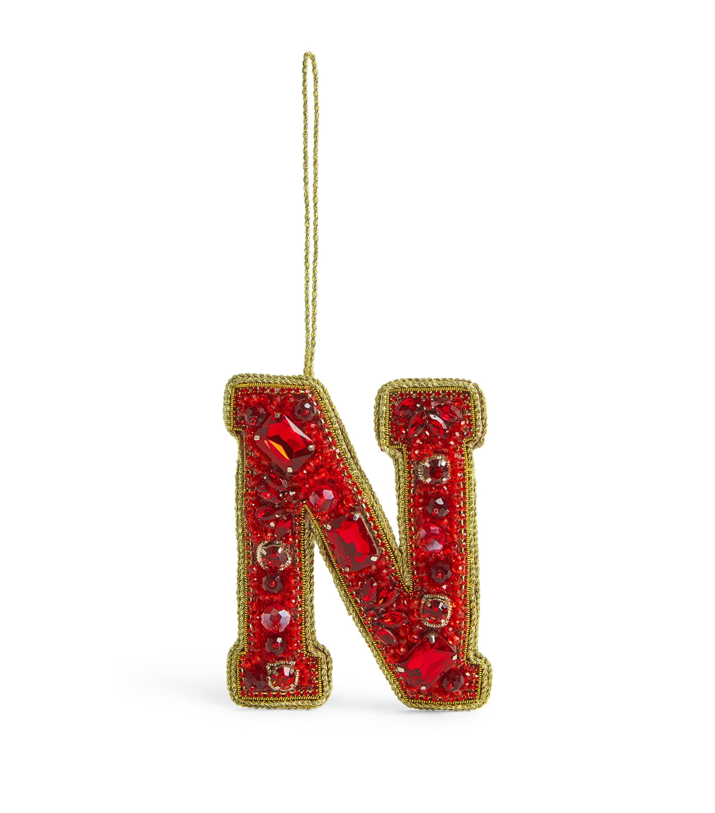 Tinker Tailor Embellished N Tree Decoration In Red