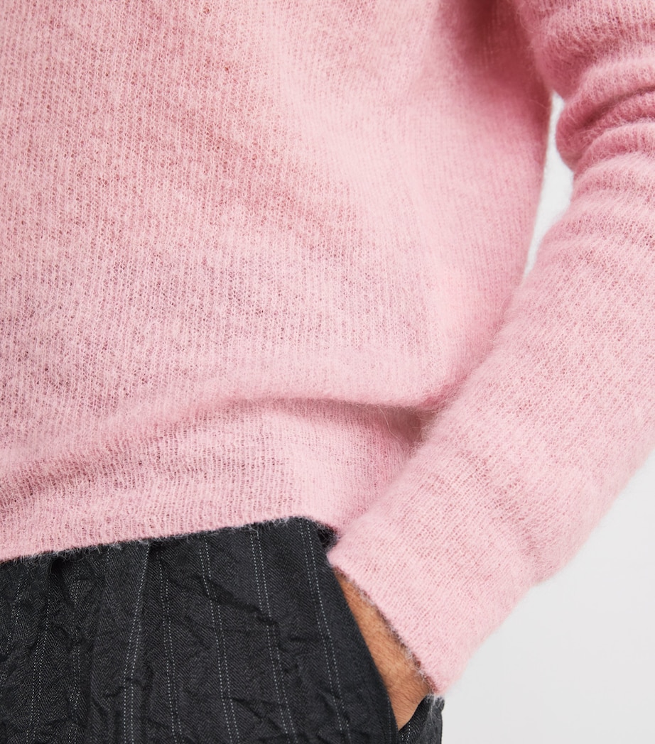 Alpaca-Blend Open Collar Jumper PINK Image 6