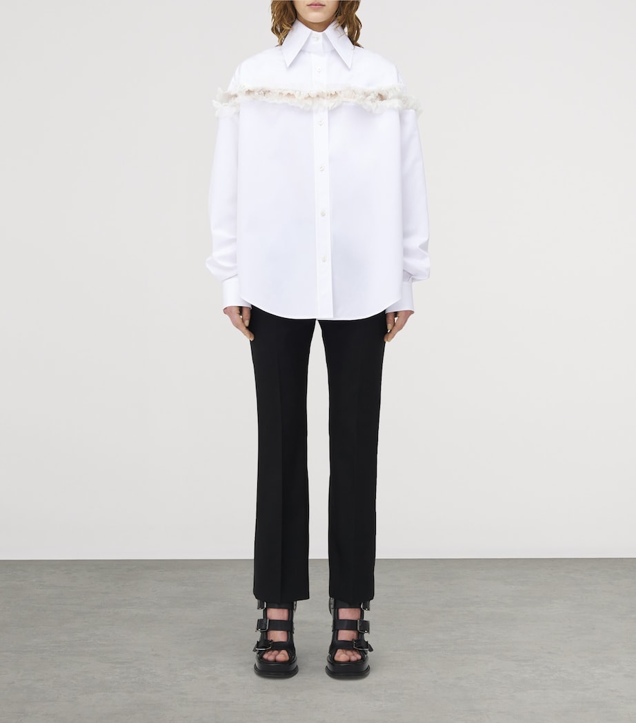 Cotton Slashed Creponne Detail Shirt 9000 Image 2