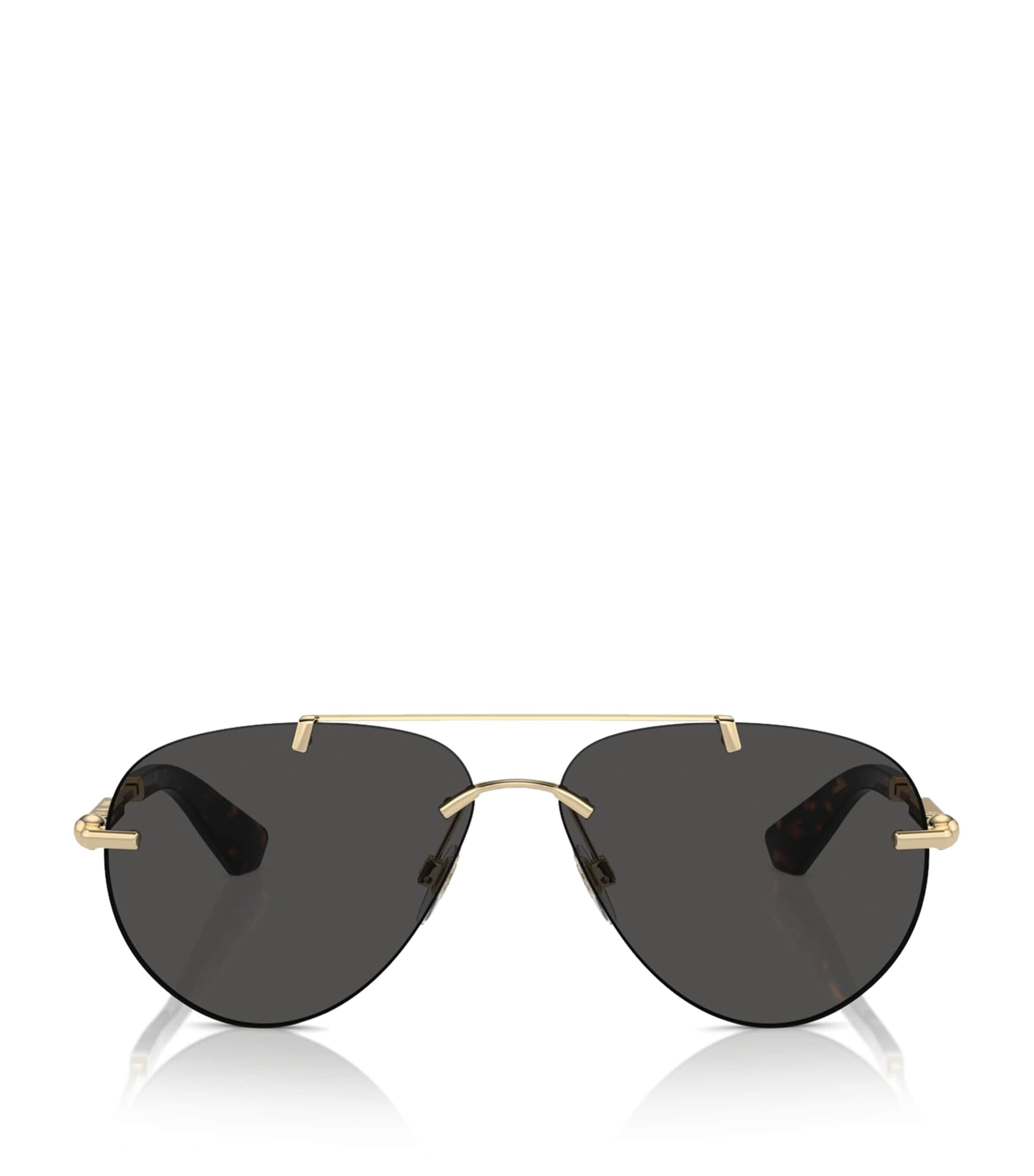 Burberry Dark Grey Pilot Ladies Sunglasses Be3151 110987 60 In Gold