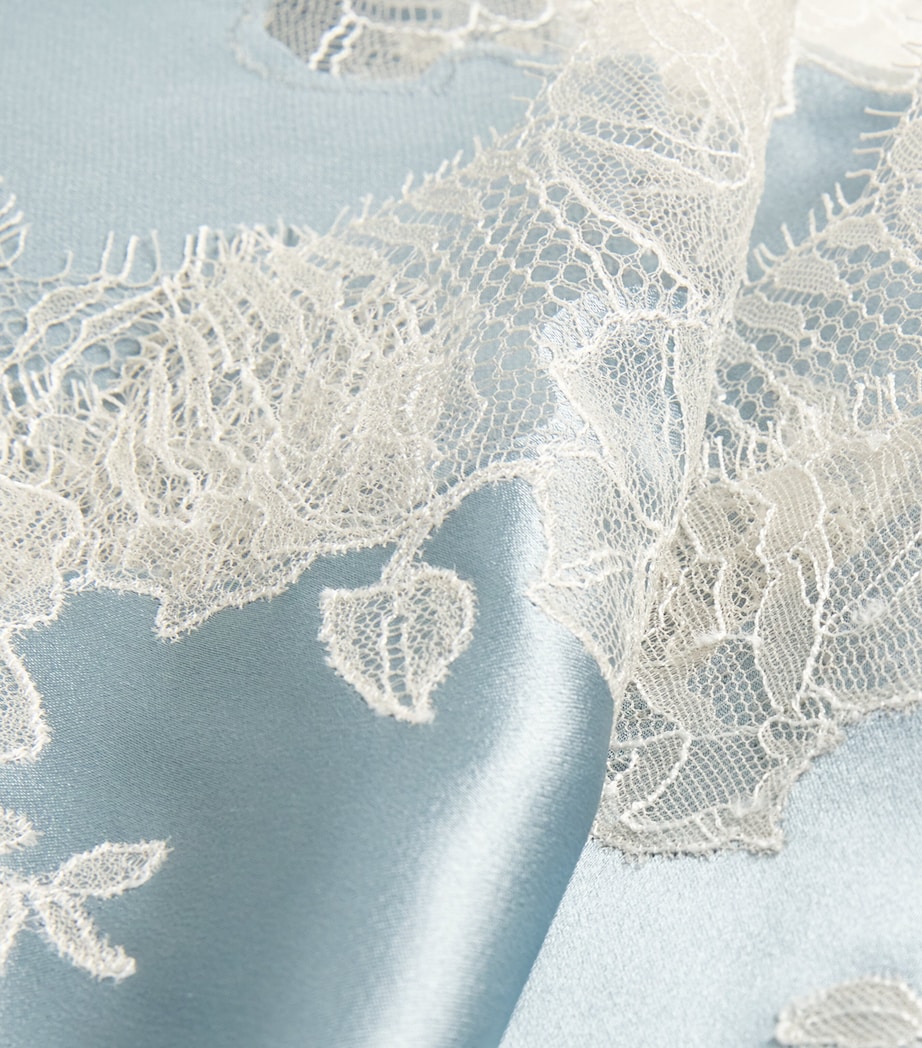 Silk Lace-Trim Shorts BLEU GIVRE/NACR Image 5