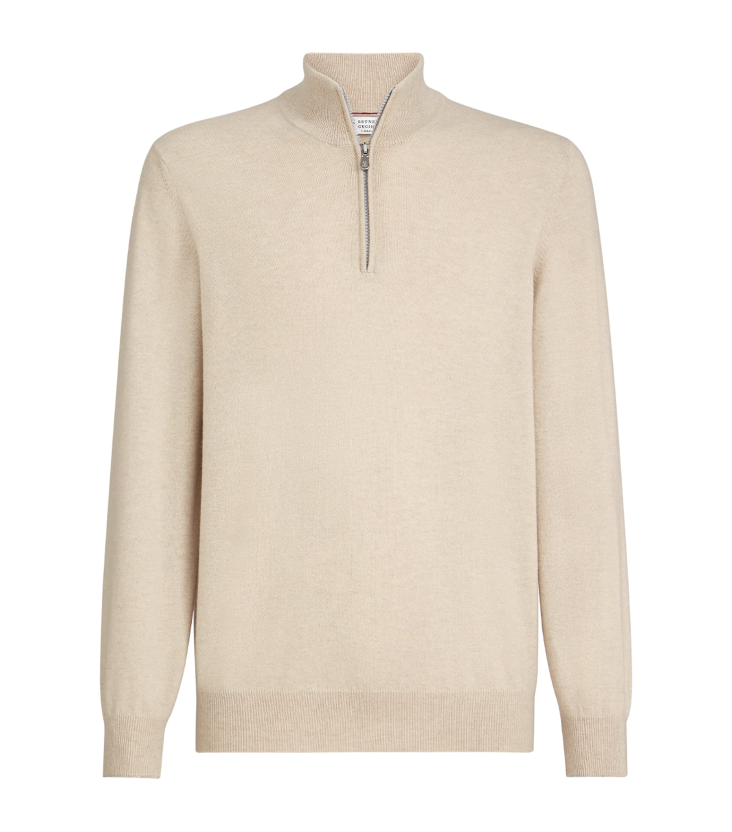 Brunello Cucinelli Mens Cashmere Quarter-Zip Sweater Image 1