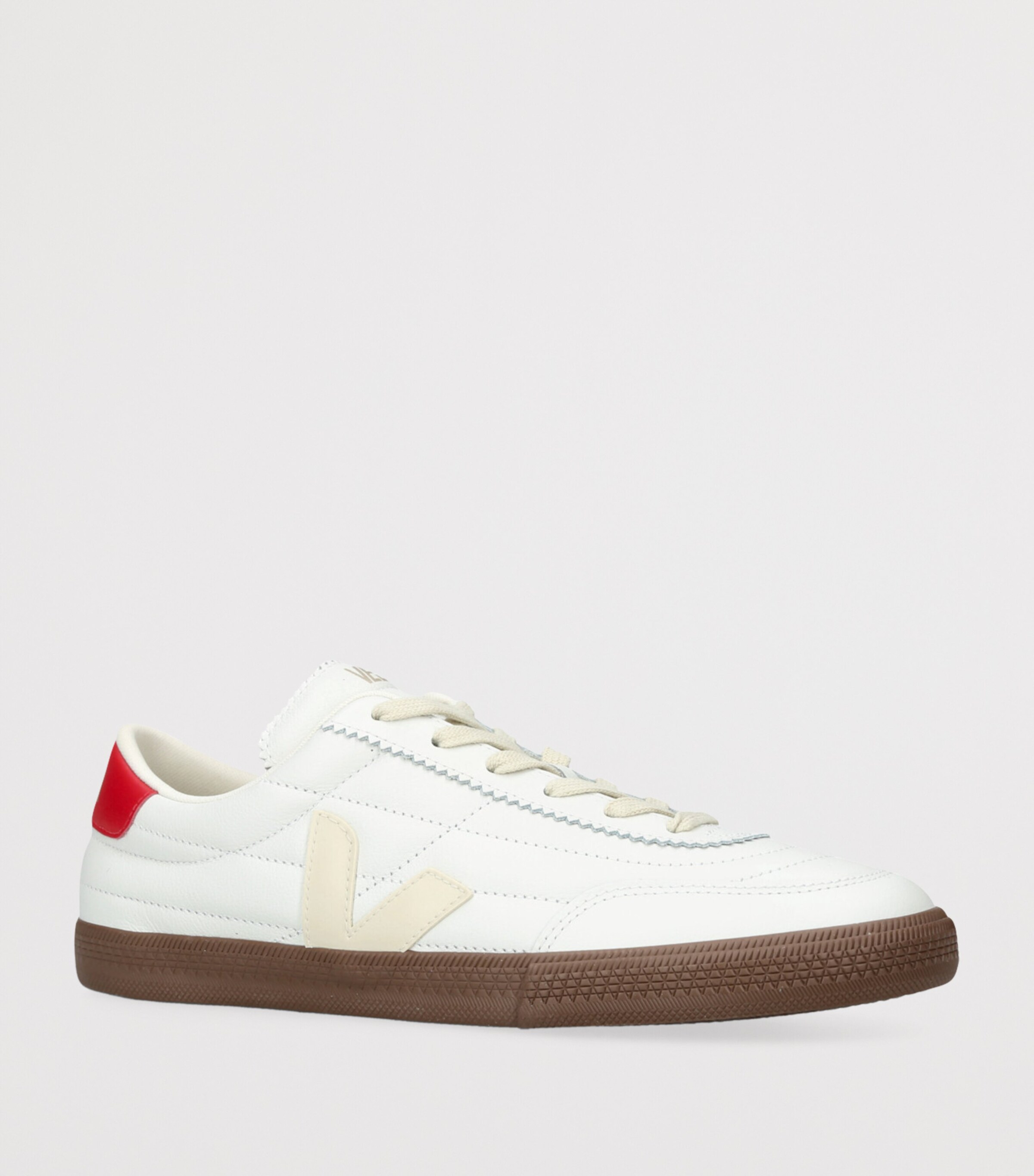 Leather Panenka Sneakers WHITE/RED Image 3