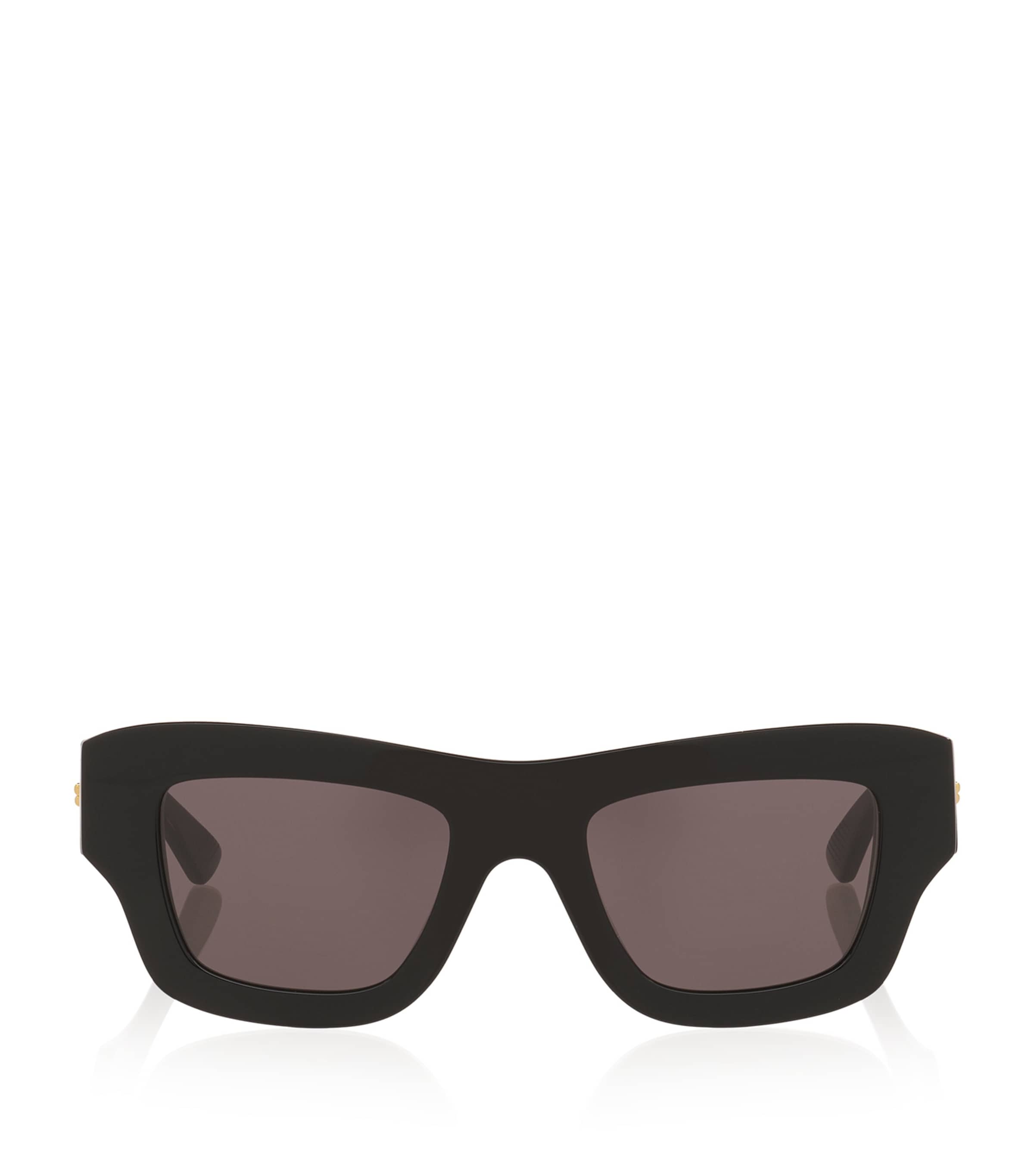 Bottega Veneta Rectangular Sunglasses In Gold
