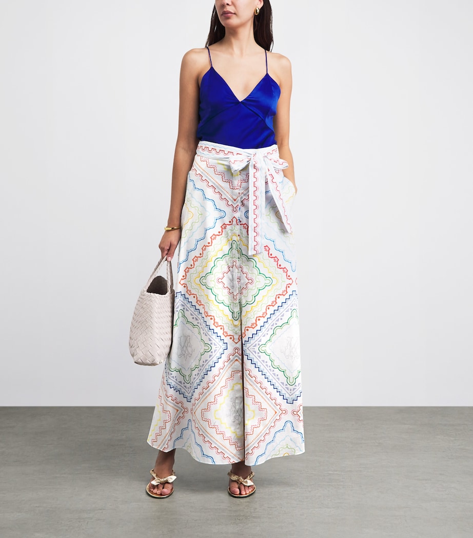 Mary Katrantzou Womens Cotton-Blend Como Maxi Dress Blanchetto Image 2