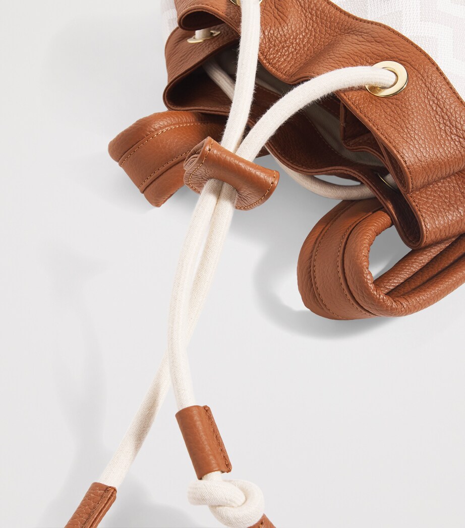 Cotton Canvas Backpack BIANOC, BEIGE E CAMM Image 5