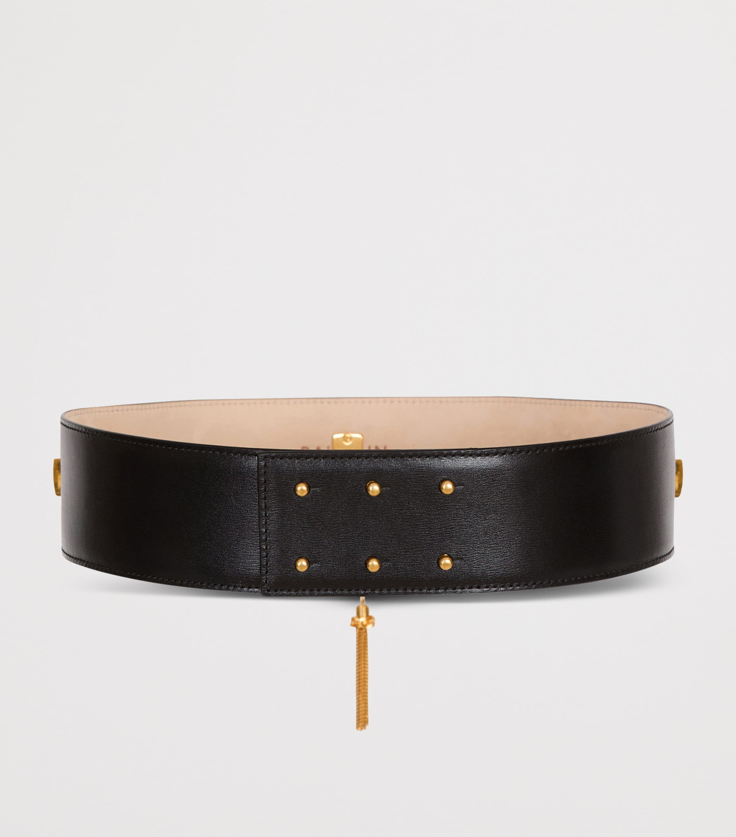 Balmain Black Leather Sync Belt | Harrods US