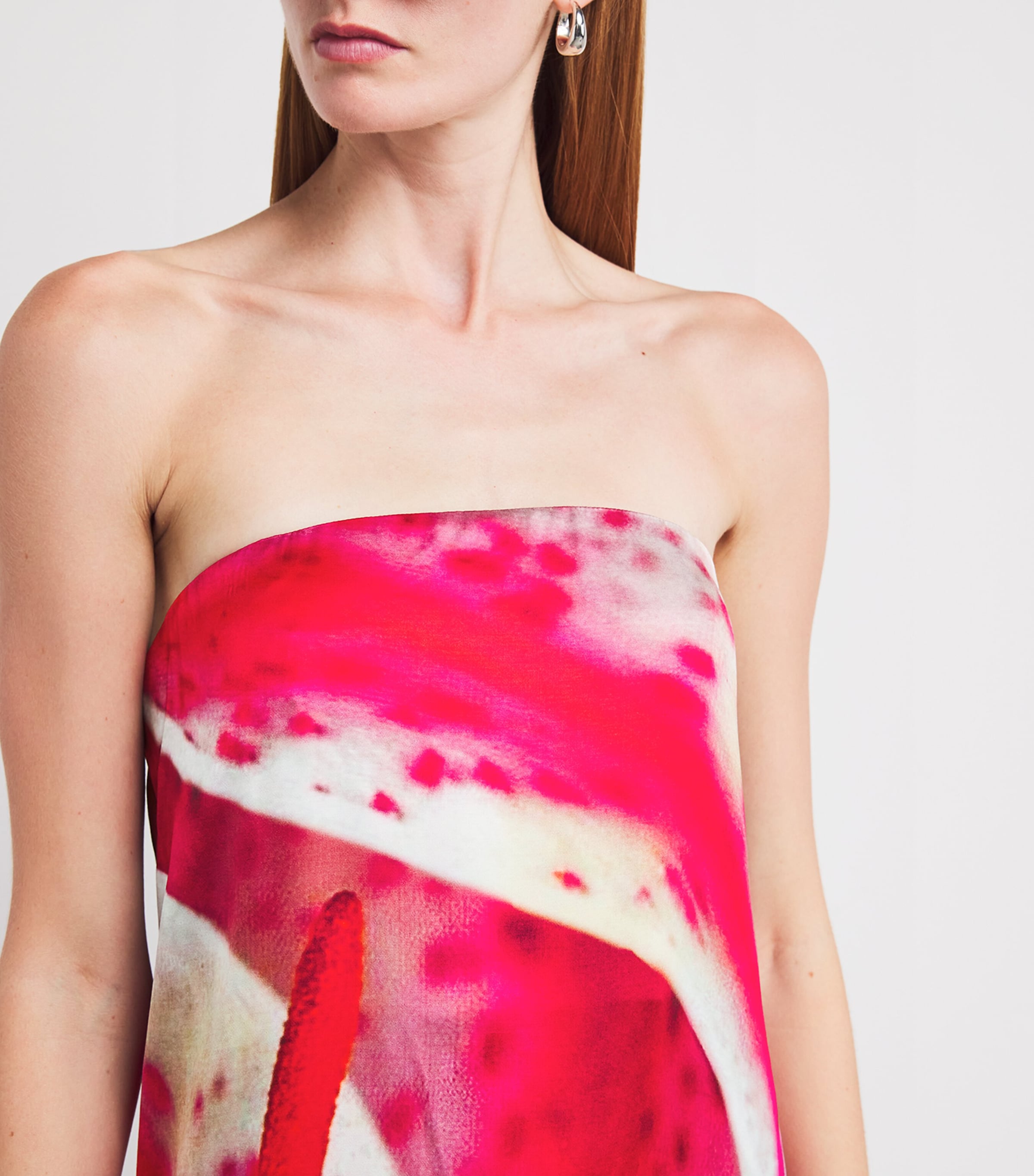 Pink Lily Print Strapless Maxi Dress 651 PINK LILY Image 4