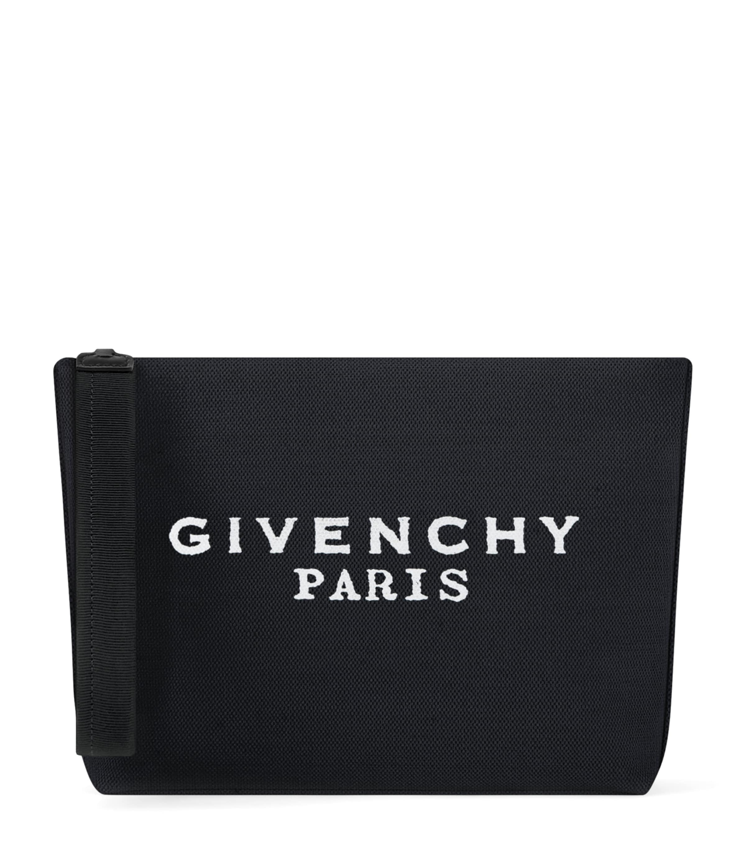 Cotton-Blend Logo Pouch BLACK Image 1