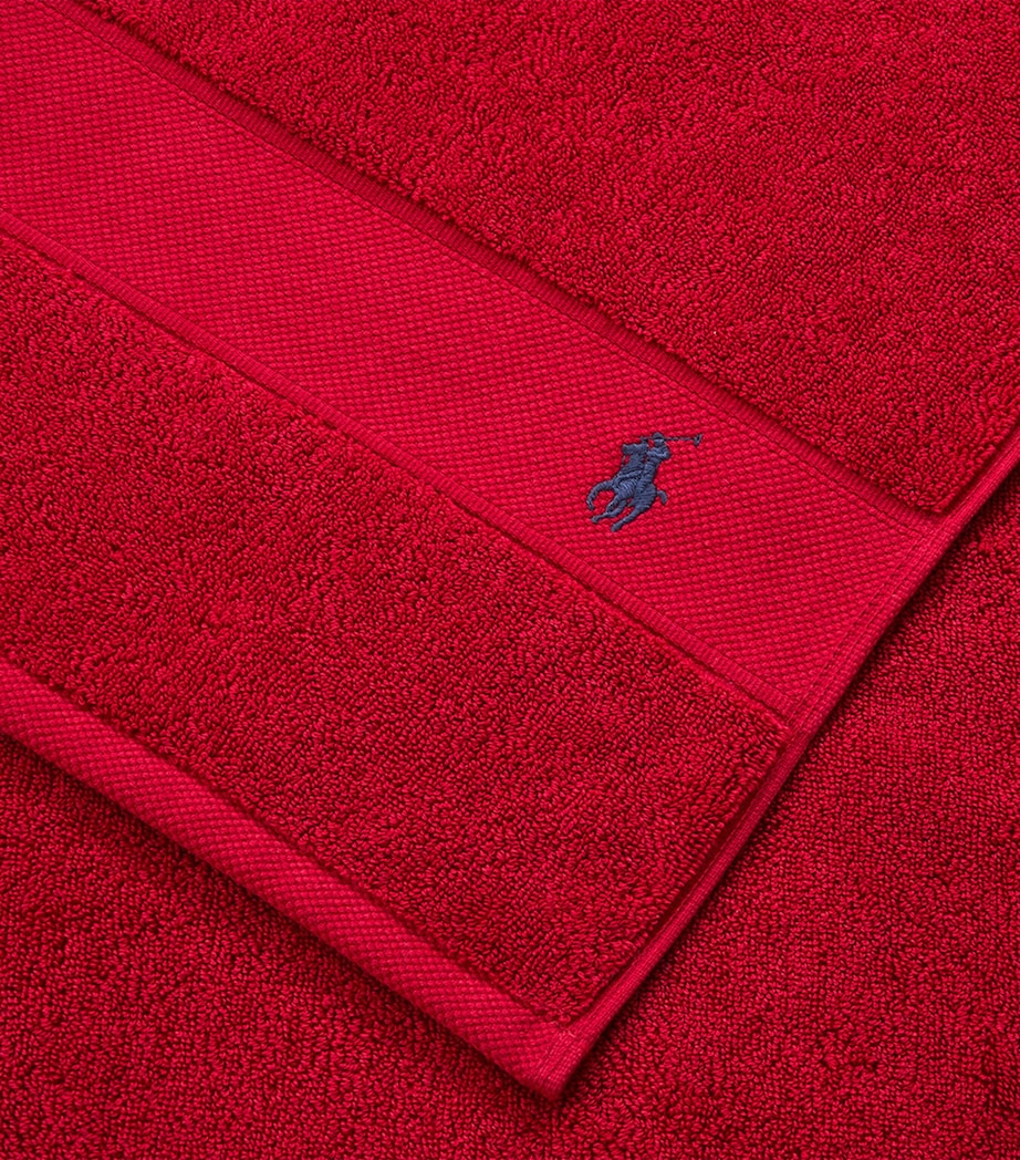 Ralph Lauren Home Polo Player Guest Towel (40cm x 75cm) Red Image 7