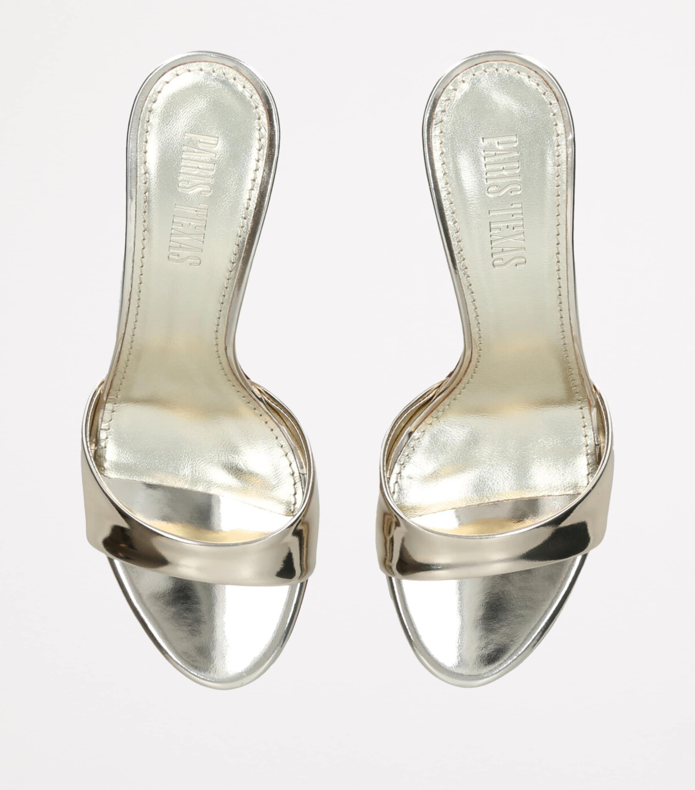 Paris Texas Metallic Leather Lidia Mules 70 | Harrods UK