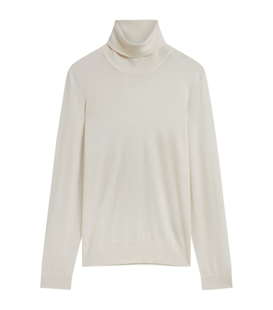 Superfine Cashmere Rollneck Sweater 123OFF WHITE Image 1