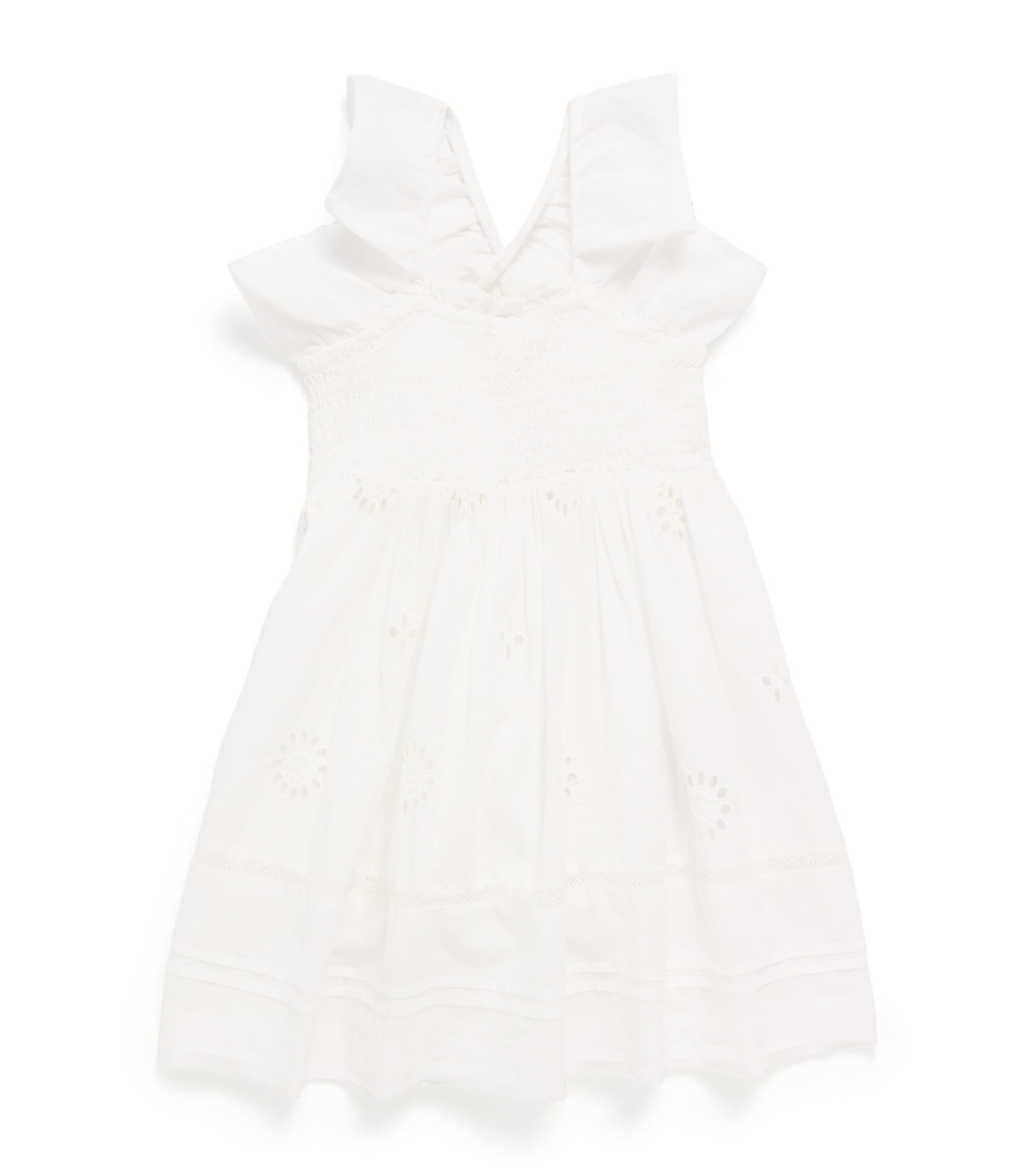 Louise Misha Cotton Anaya Dress (24 Months) Off White Schiffli Image 1