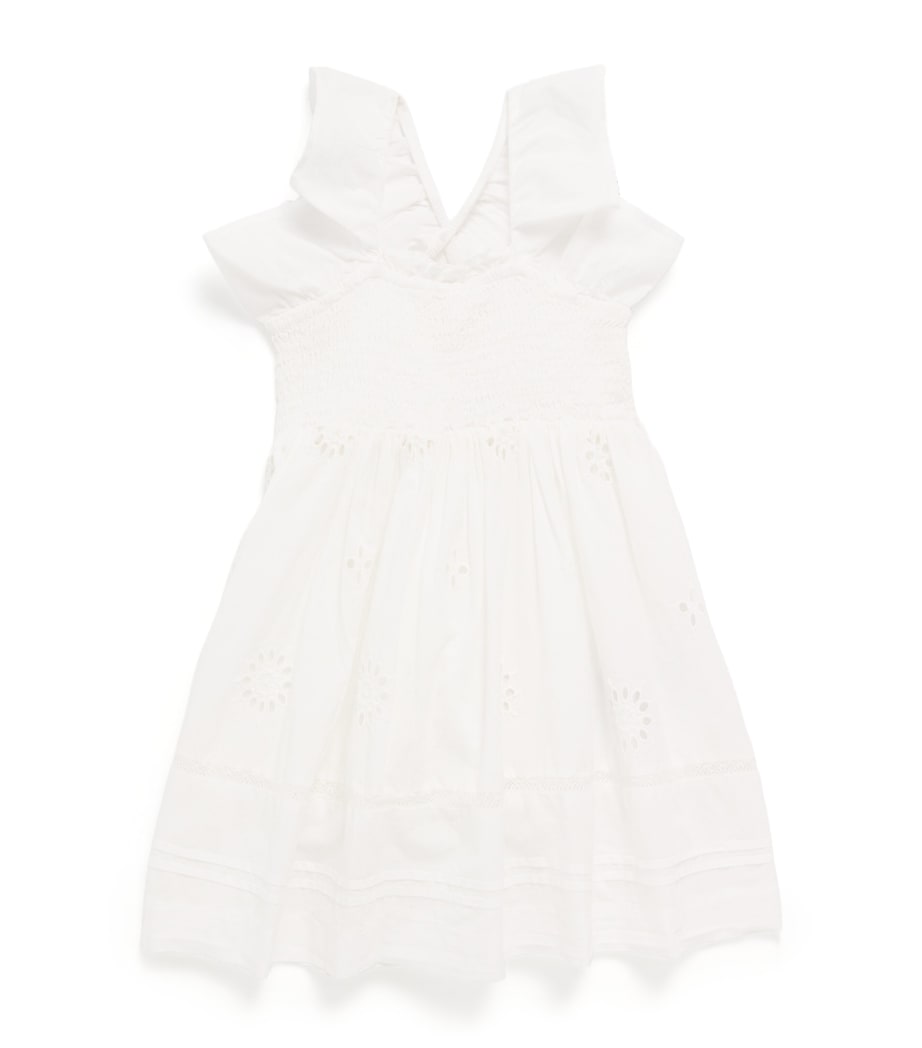 Louise Misha Cotton Anaya Dress (24 Months) Off White Schiffli Image 1