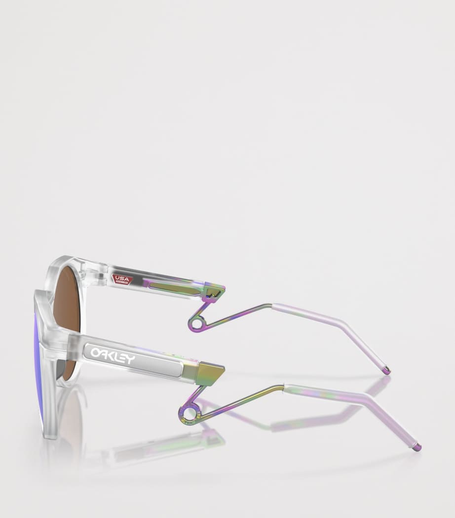Oakley HTSN Metal Round Sunglasses Clear Image 3