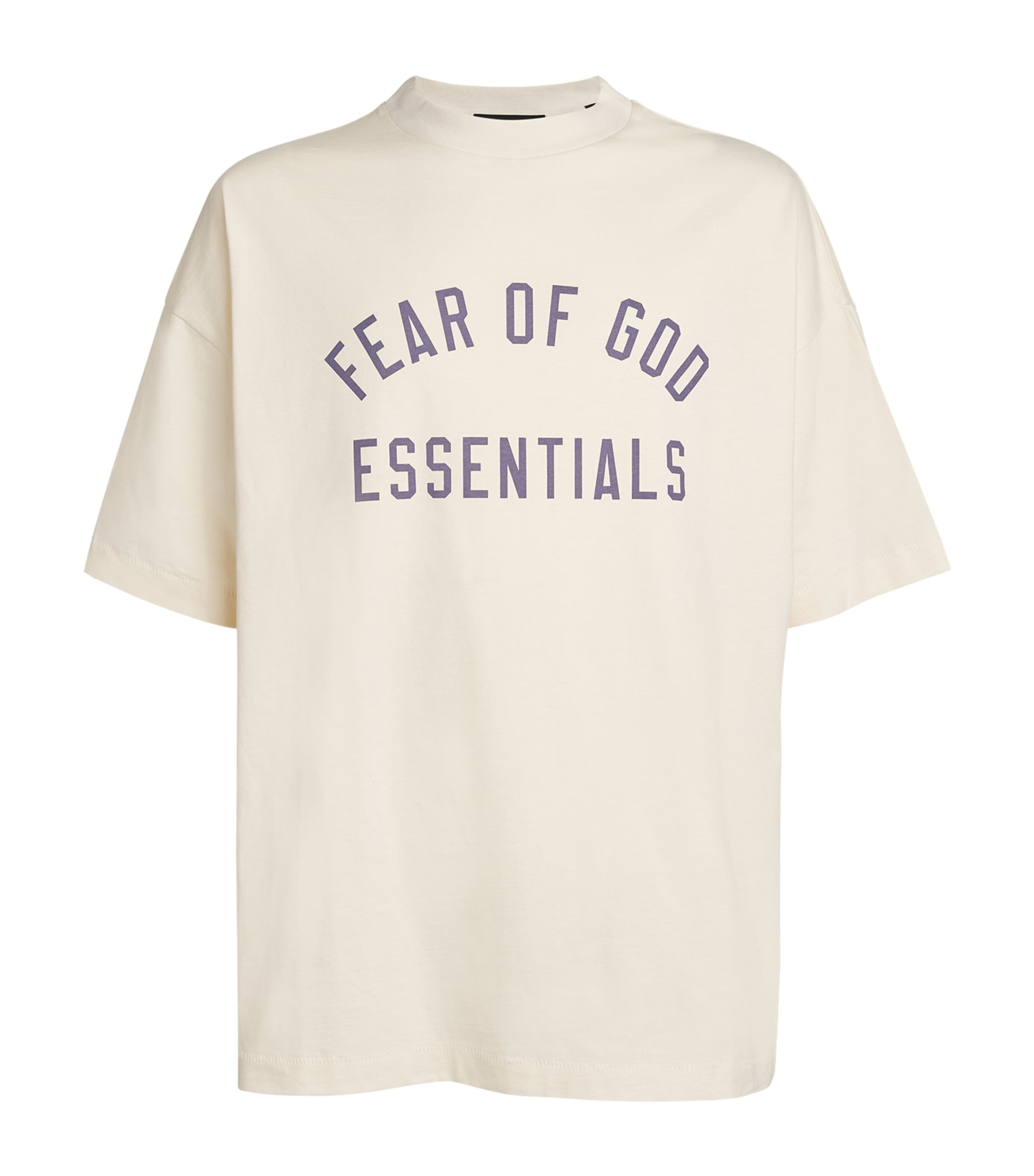 Shop Essentials Cotton Logo T-shirt In Beige